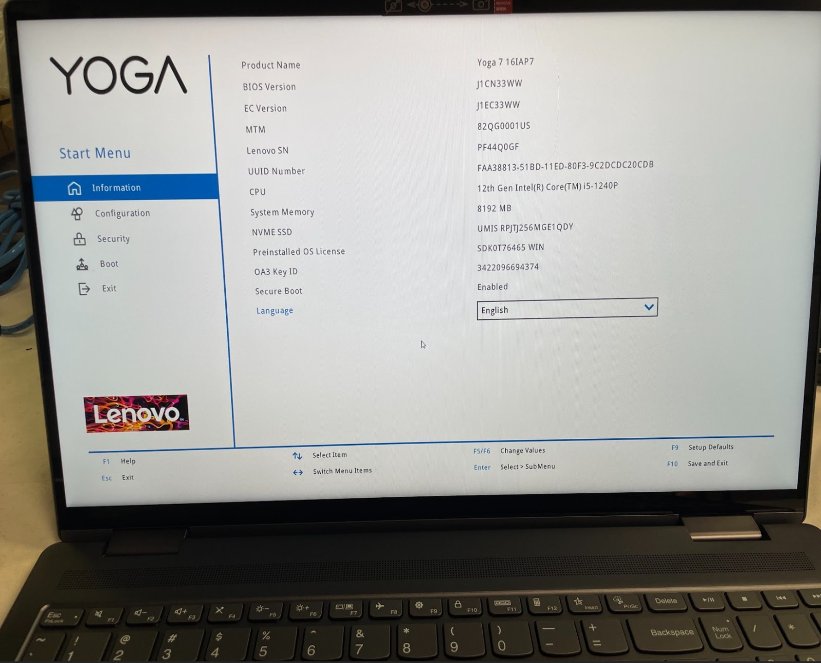Lenovo Yoga 7 16″ 2.5K Touch 2-in-1 Laptop,Intel Core i5-1240P 8GB/256GB,Win 11H