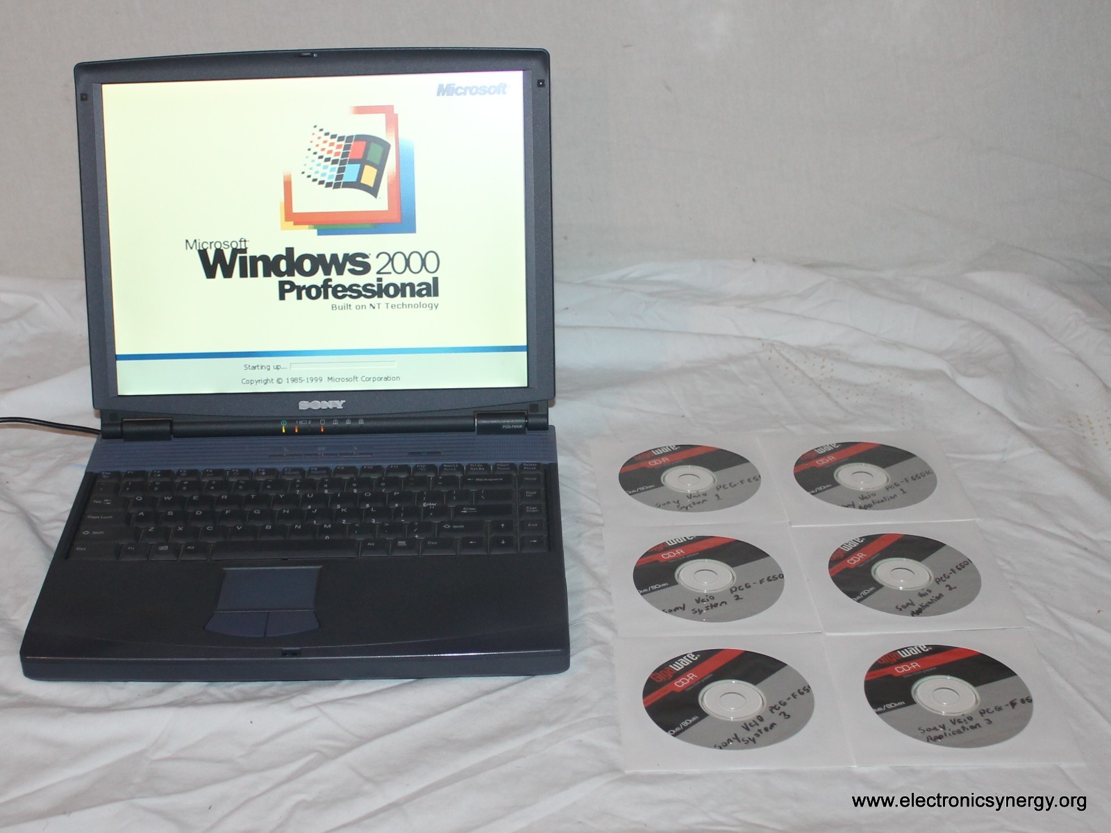 Sony VAIO PCG-F650K Laptop Pentium III 600MHz 256MB RAM 80GB HDD Windows 2000