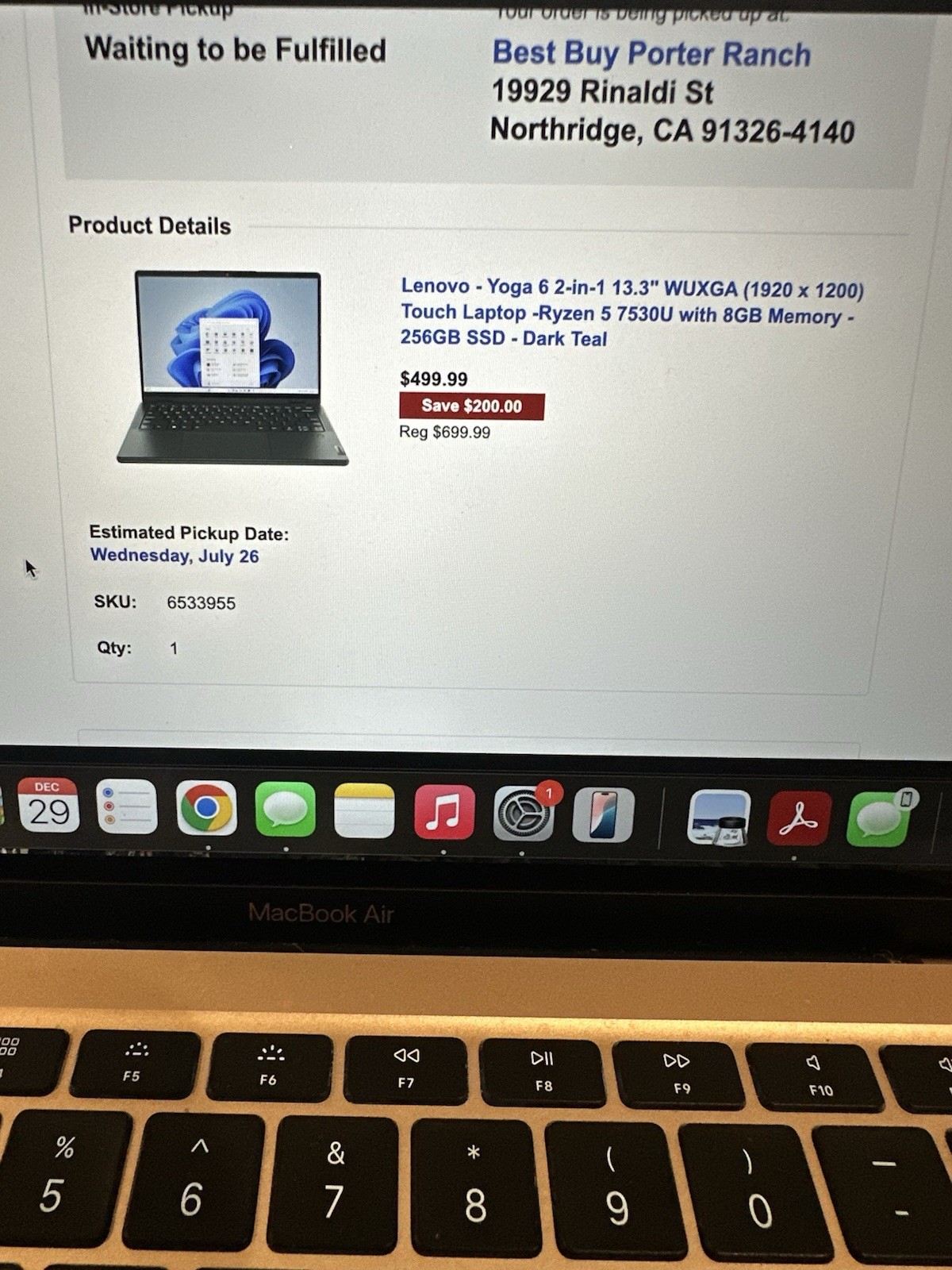 Lenovo 2-in-1 13.3″ Touch Laptop -Ryzen 5 7530U with 8GB – 256GB SSD – Dark Teal