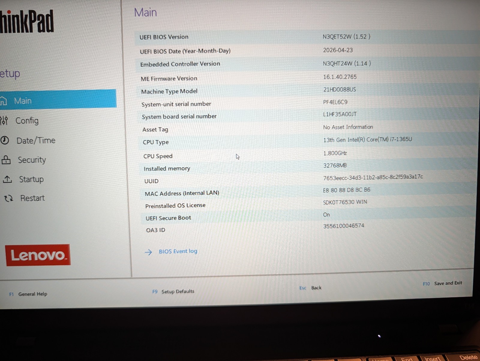 Lenovo ThinkPad T14 Gen 4 14″ (1TB SSD, Intel Core i7-1365U, 32GB RAM) Warranty