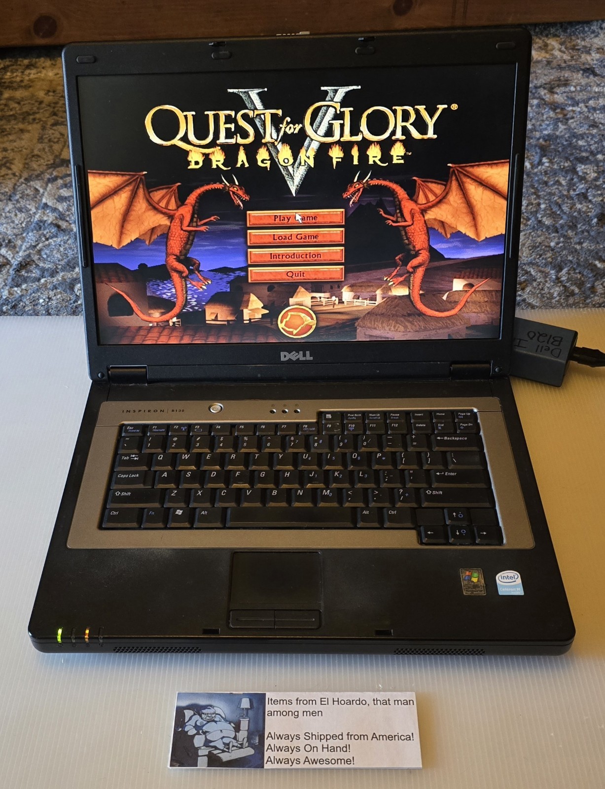 Dell Inspiron B130 Laptop 1GB Ram 40GB HDD 1.50 Ghz Celeron M Windows XP DVD