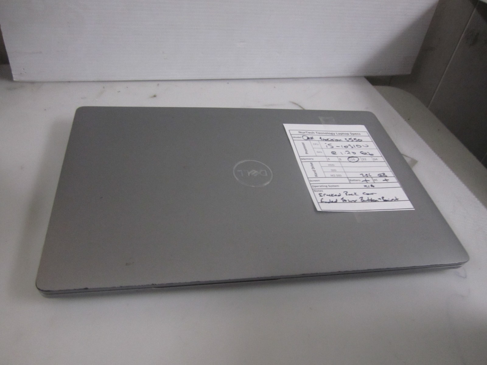Dell Precision 3550 15.6″ i5-10310U 16GB 256GB m2SSD NO OS LAPTOP + AC READ