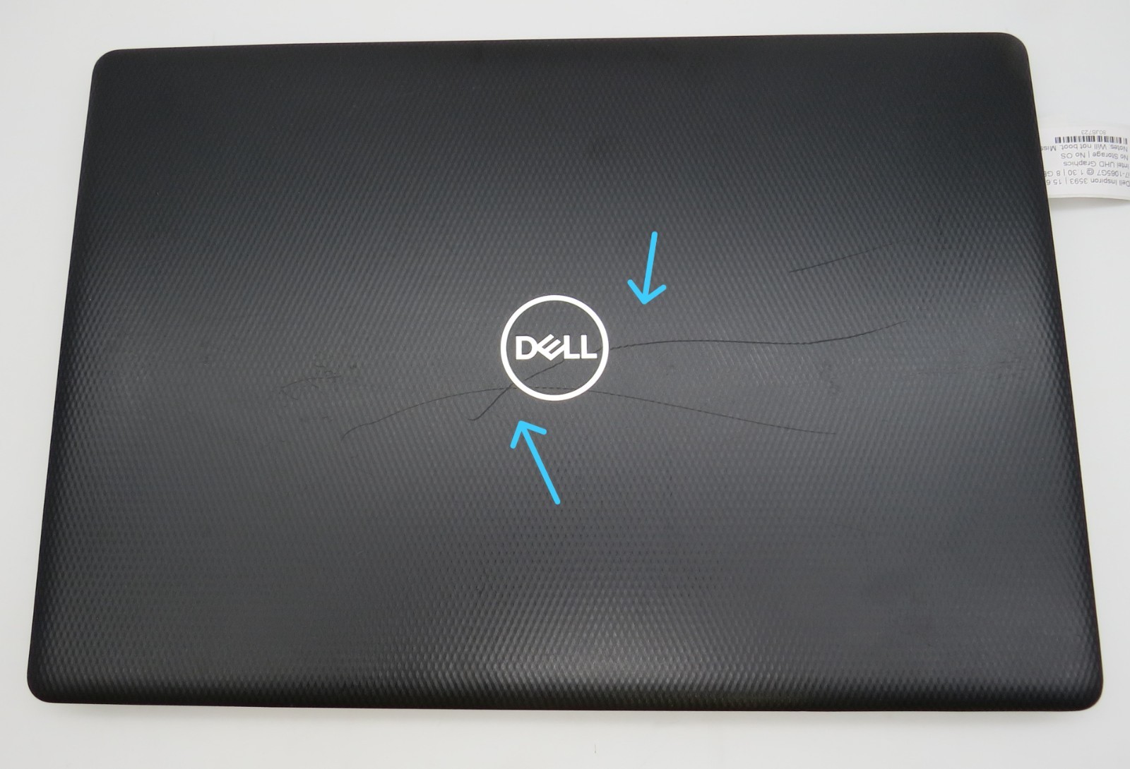 Dell Inspiron 3593-15.6″-i7-1065G7@1.3GHz-8GB RAM-NO STRG/NO OS/NO PWR *READ*