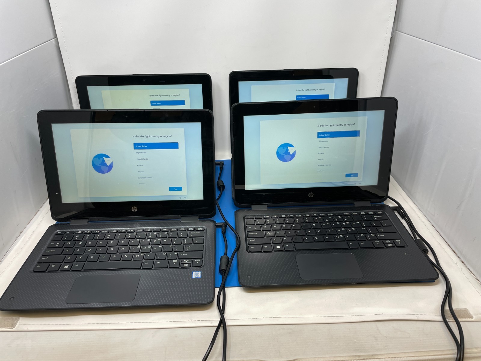 4 units FOR PARTS: HP ProBook x360 EE 11 G2 11.6″ i5-7Y54 8GB RAM 256GB SSD
