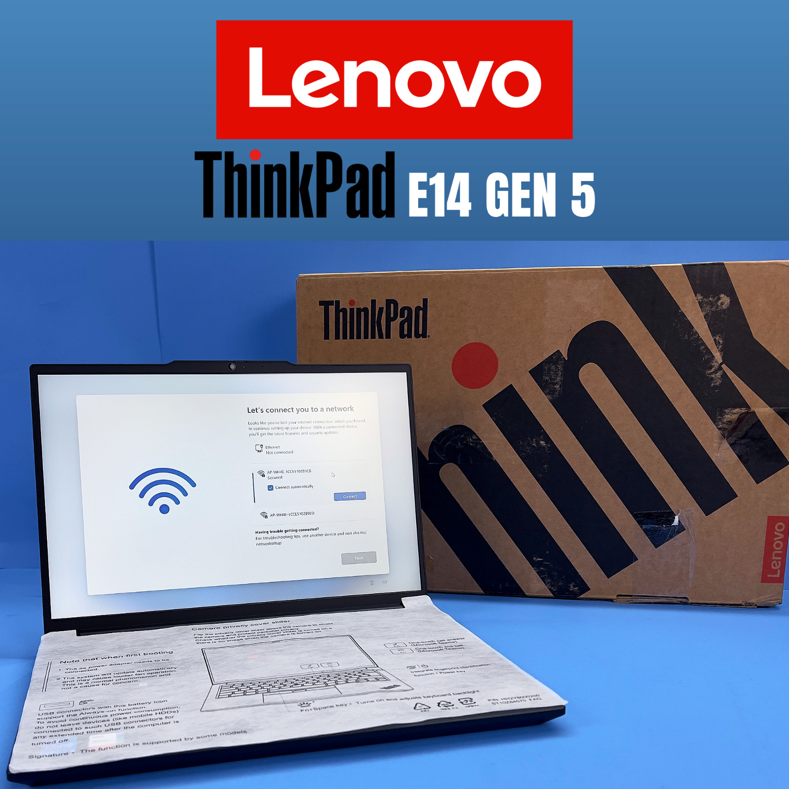 Lenovo ThinkPad E14 Gen 5 – 14-inch Touchscreen – Intel Core i5-1335U – 16GB RAM