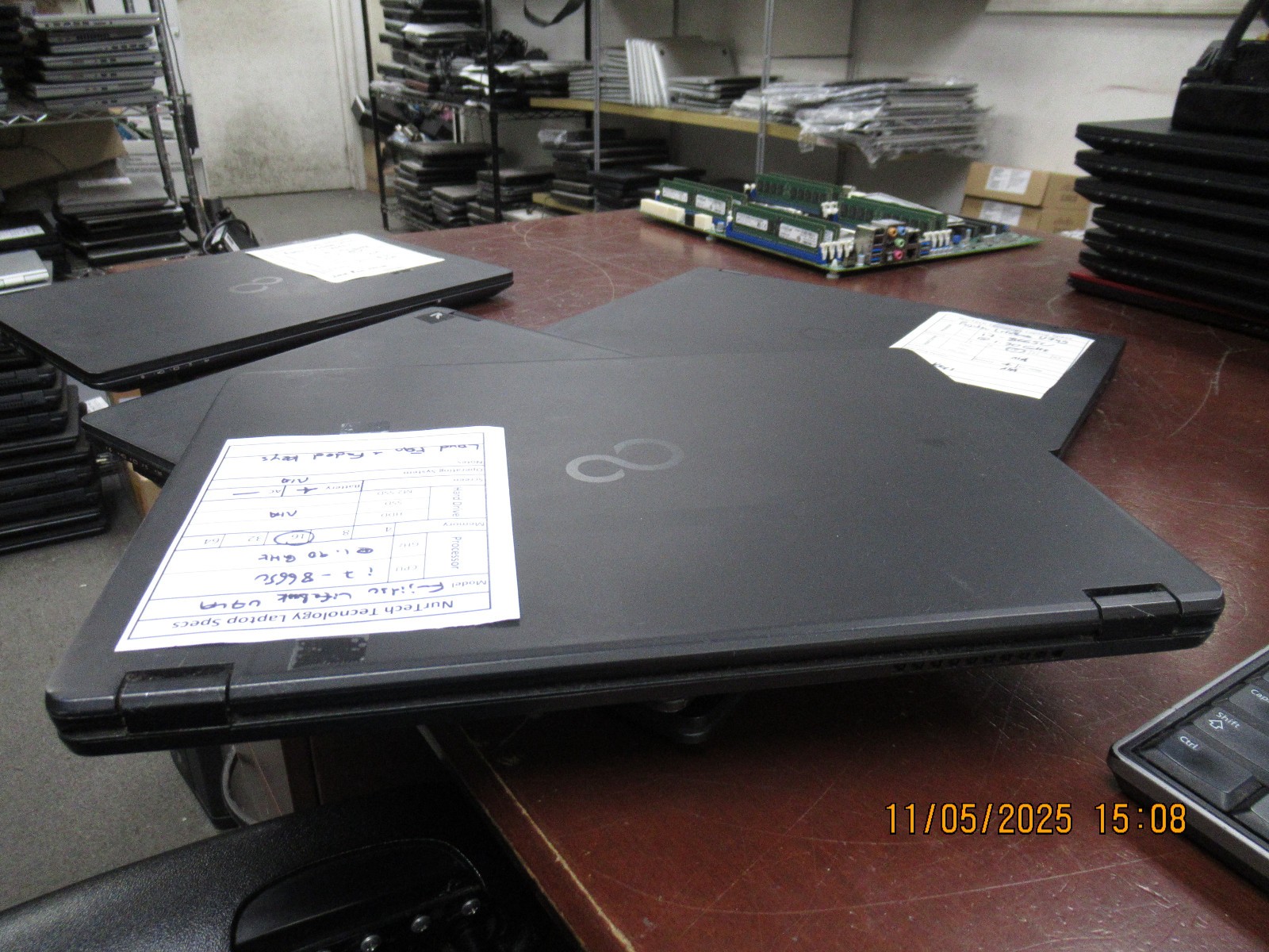 Lot of 5 Fujitsu Lifebook U749 i7 8665U 1.90GHz Laptop [NO RAM/HDD/OS/AC]