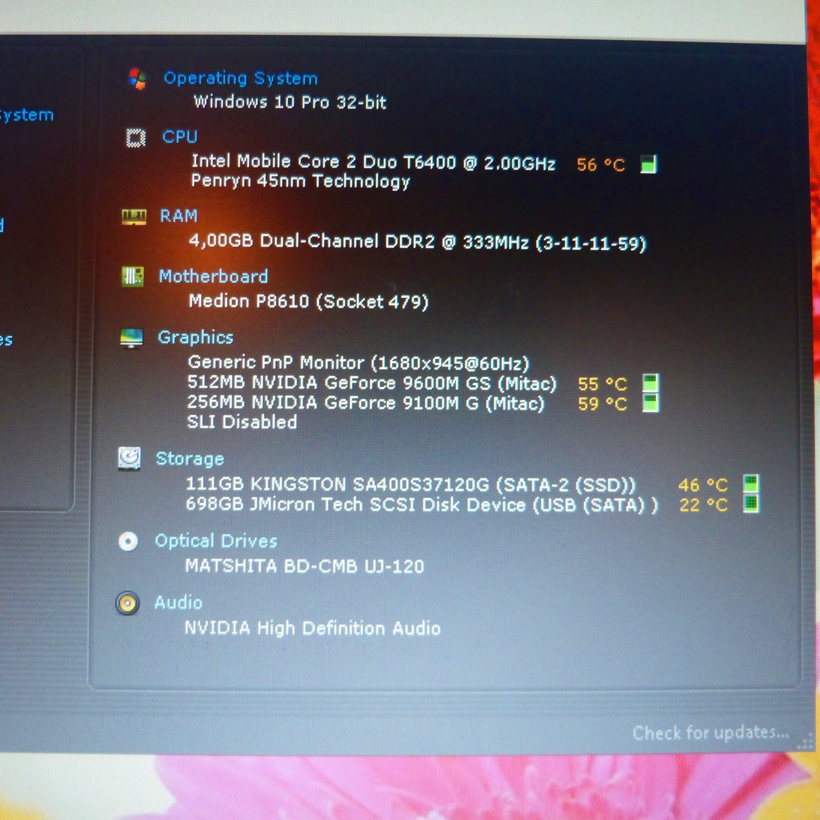 Medion P8610 BLURAY DOLBY Cinema 18″ HDP I SSD Windows 10 PRO I 2x GeForce GPU