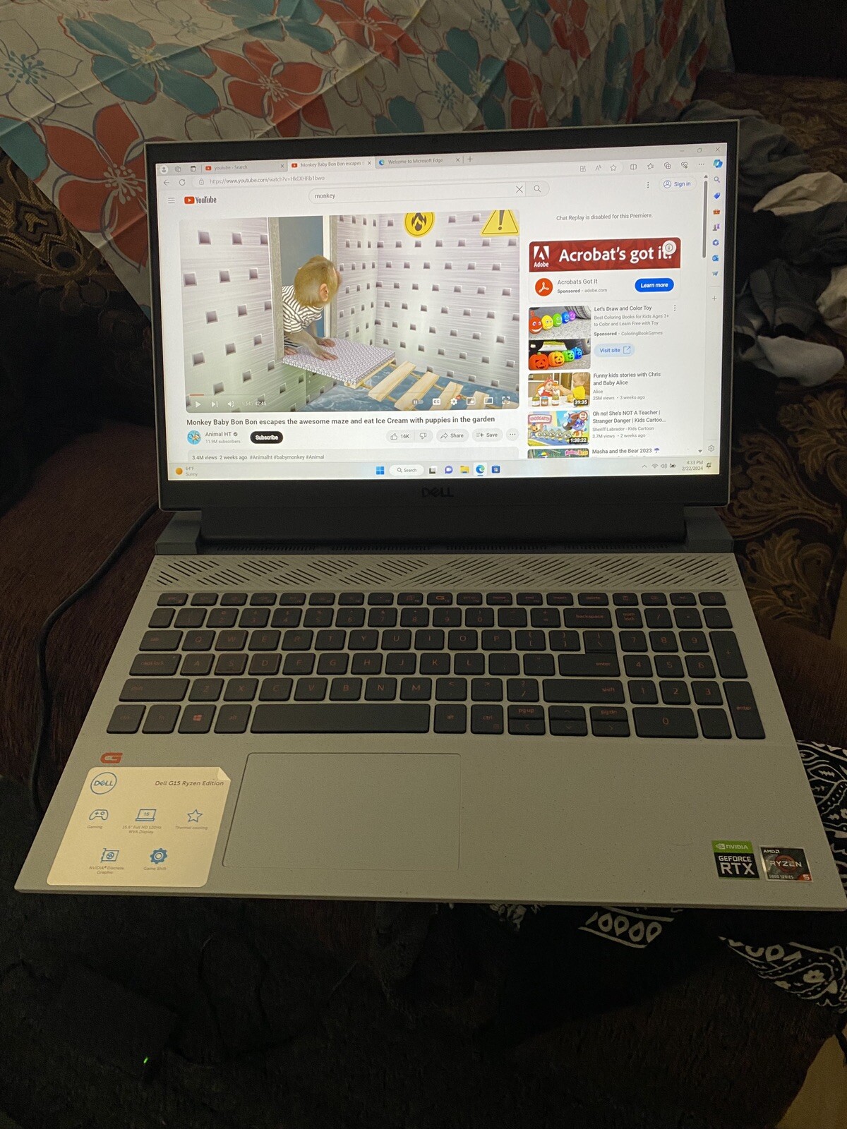 Dell G15 15.6” (512GB SSD, AMD Ryzen 5 5600H, 3.3GHz, 8GB RAM) FHD Gaming