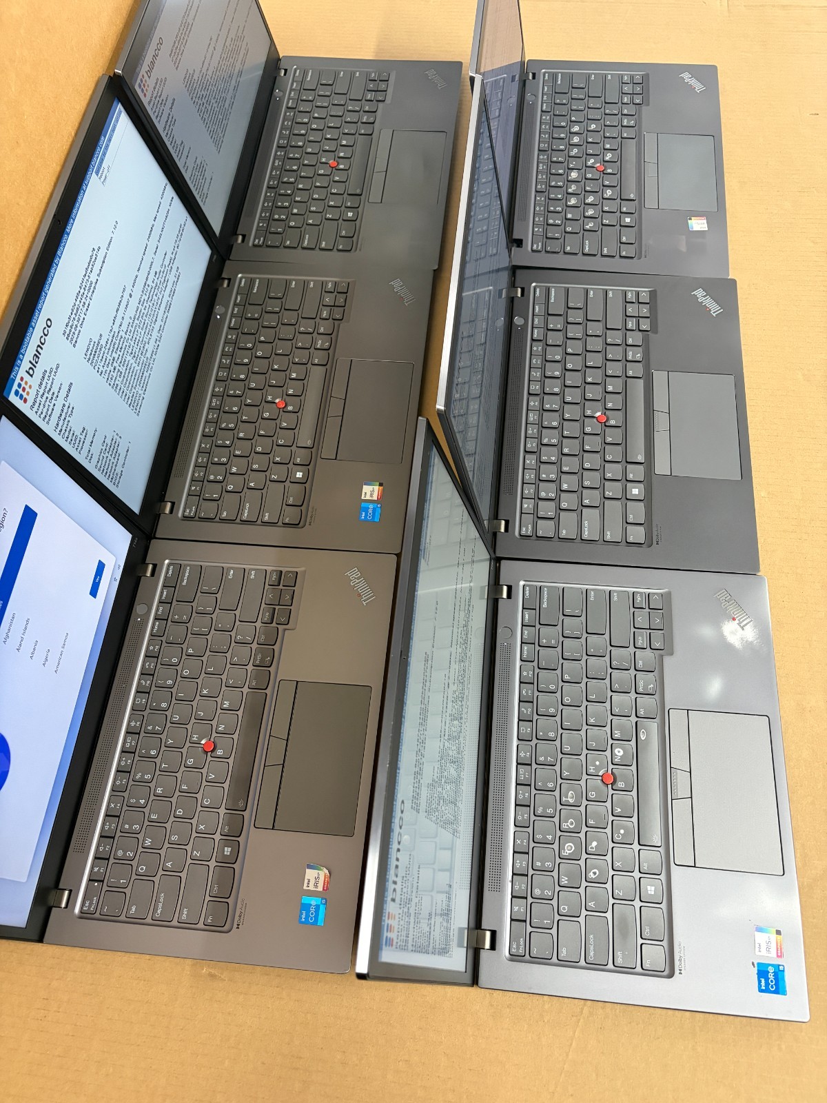 Lot of 6 Lenovo ThinkPad T14s Gen 2 i5-1135G7 | 256GB SSD | 8GB RAM | NO OS H