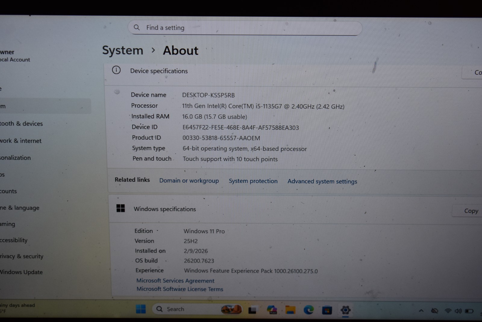 Lenovo T14s Gen 2i Laptop 14″ FHD Intel i5-1135G7 16GB RAM Win 11 Touchscreen