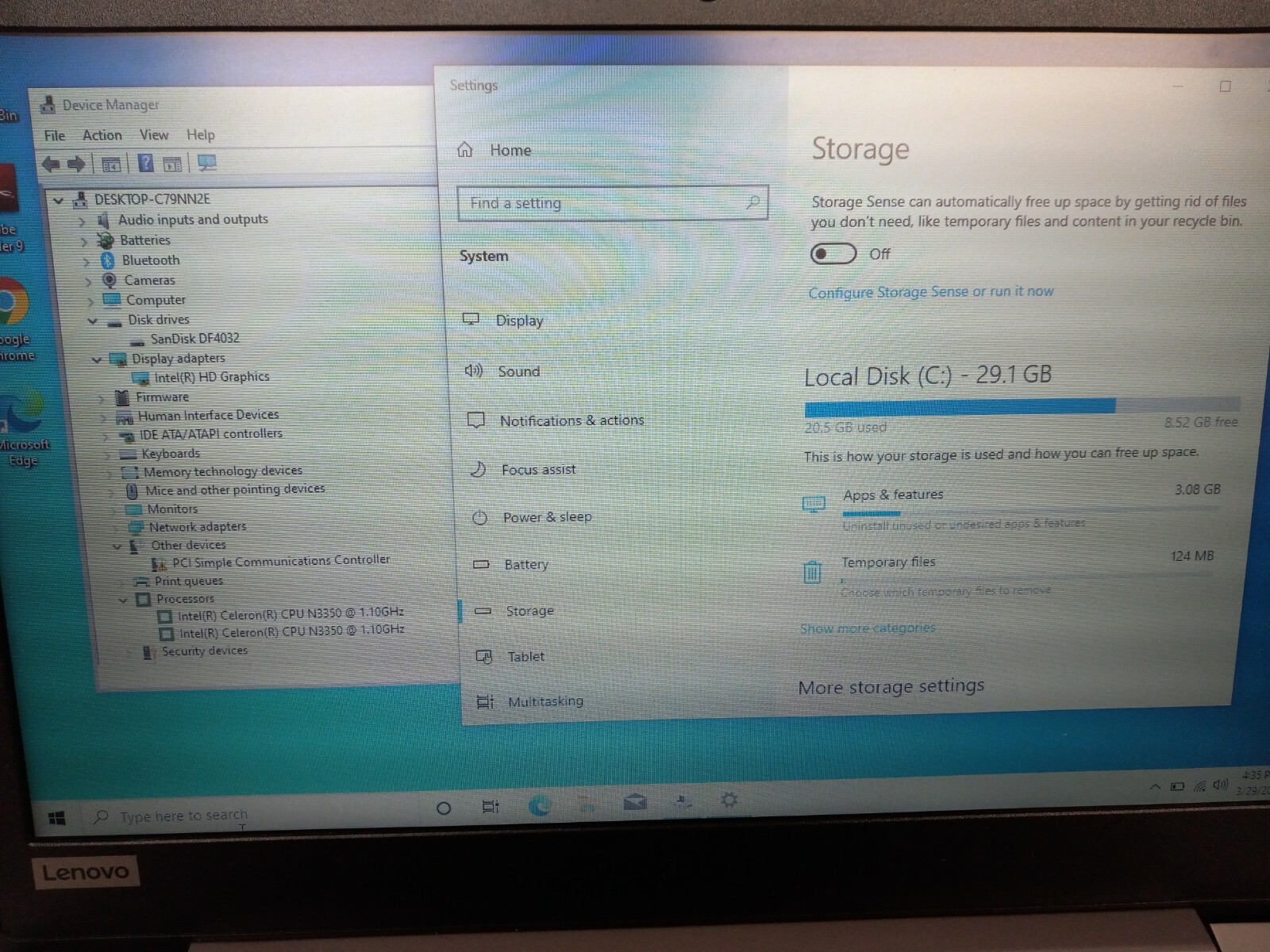 Lenovo IdeaPad 120s14IAP 14″ Intel Celeron N3350 1.1GHz 2GB RAM 32GB SSD Win10