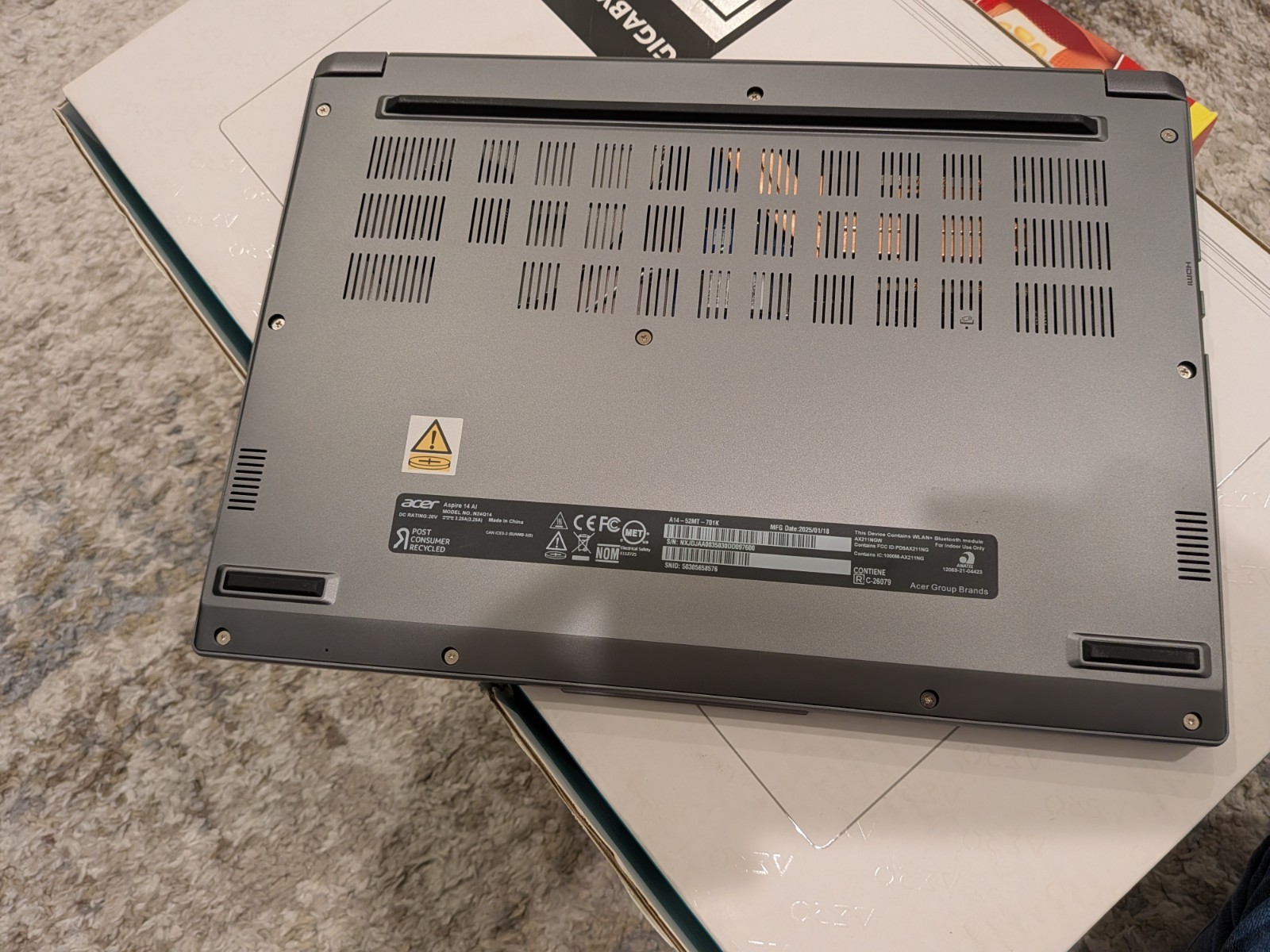 Acer Aspire 14 AI Core Ultra 7 258V 32GB 1TB SSD ARC 140V Graphics