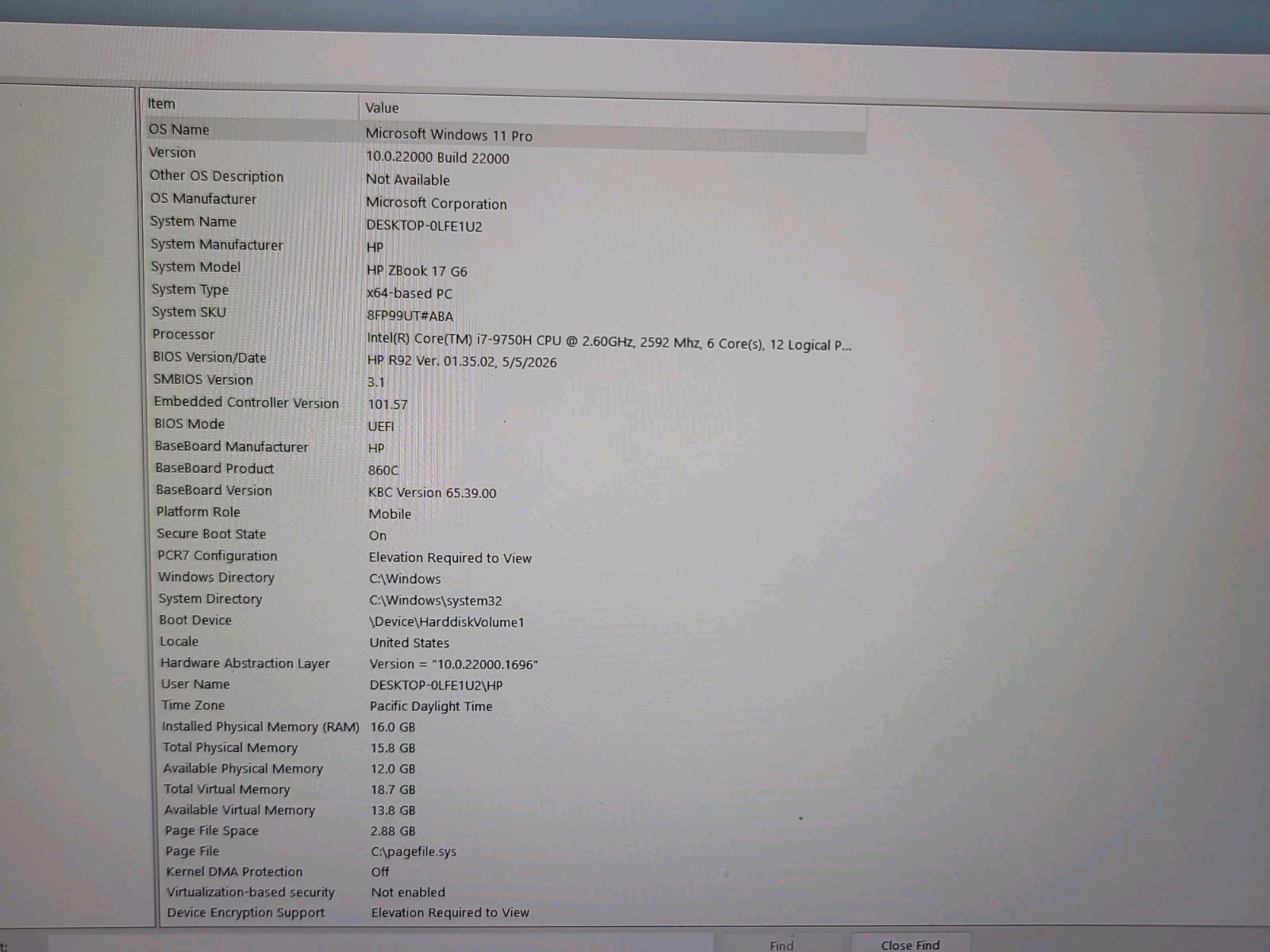 HP ZBook 17 G6 17.3″ i7-9850H 2.6GHz 16 GB 512GB .