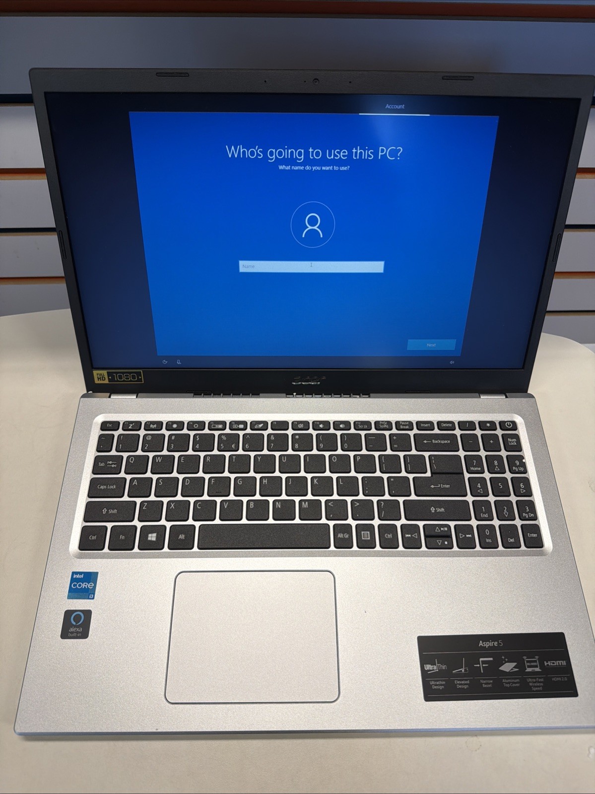 Acer Aspire 5 A515-56-36UT 15.6″ (128GB SSD, Intel Core i3 11th Gen., 4.10 GHz,