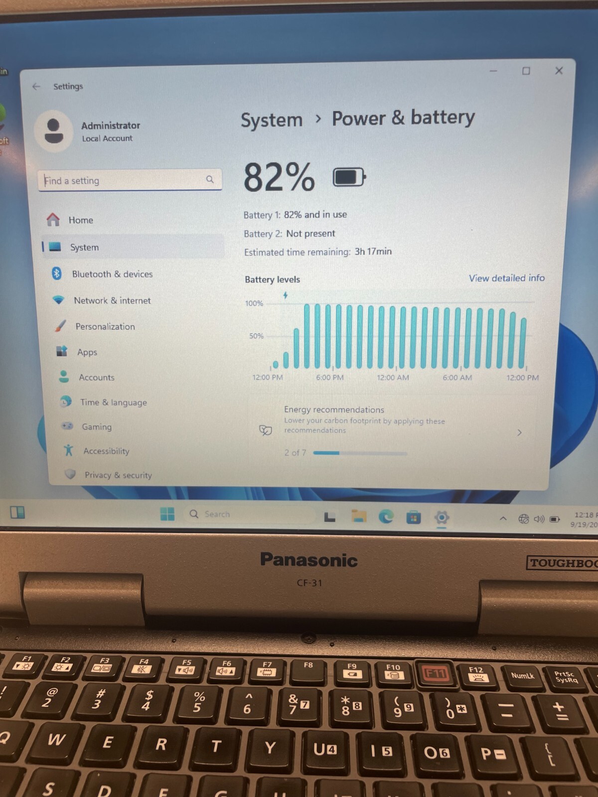 Panasonic Toughbook Cf-31 MK4 i5 27.GHz 16GB 240GB SSD 4G NON-TOUCH Windows 11