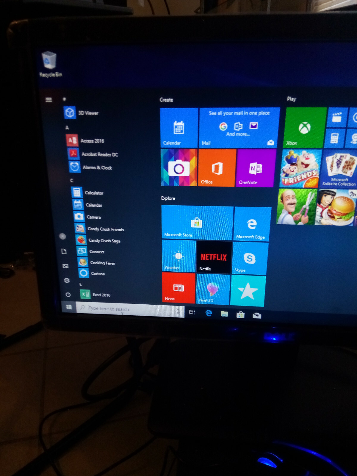 Lenovo M58P Intel Core 2 Duo CPU 3.00Ghz, Ram 2GB,win 10, Ms Office 2016