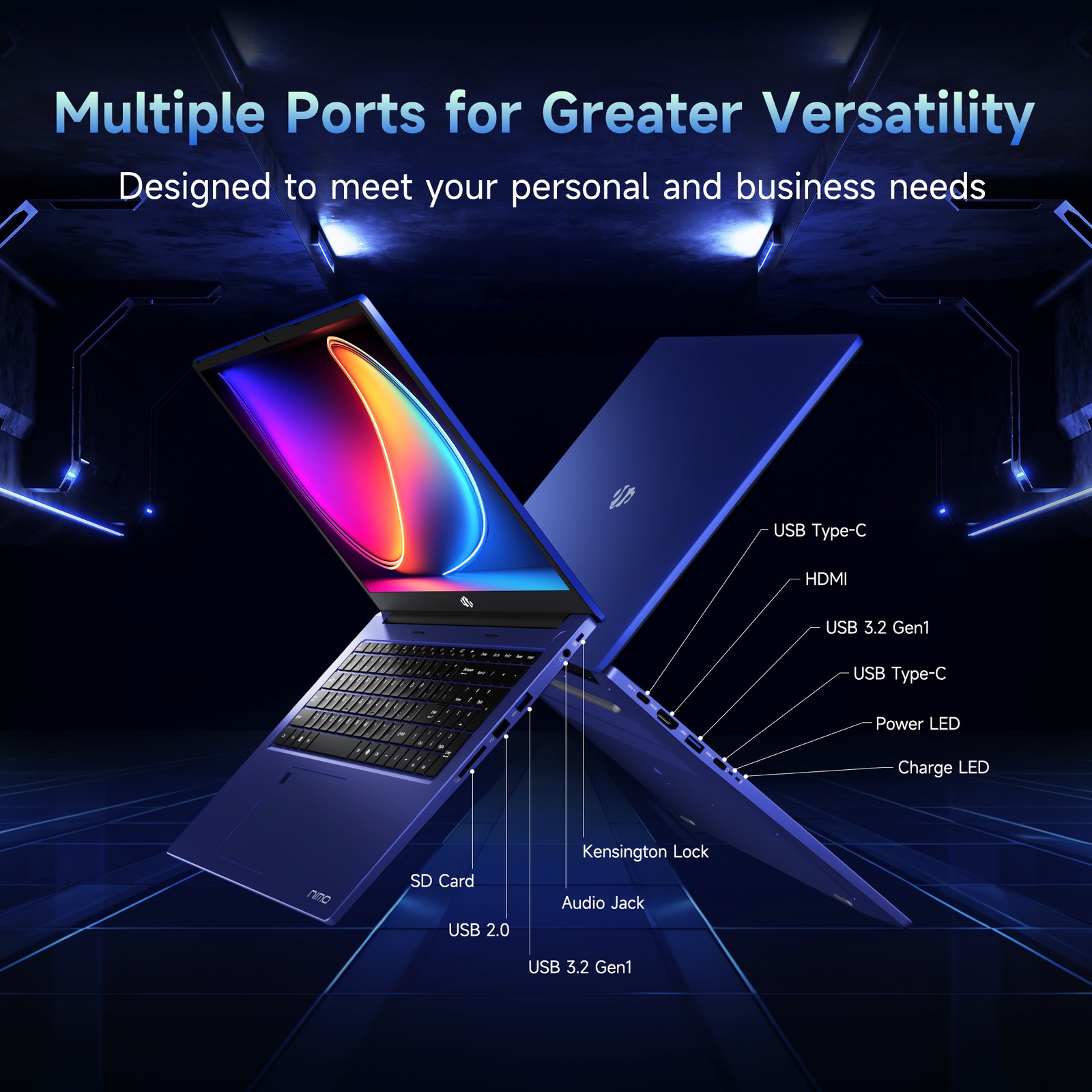 NIMO 17.3″ Laptop 8 Cores AMD Ryzen 7 6800H 16GB DDR5 RAM 512GB SSD Radeon 680M