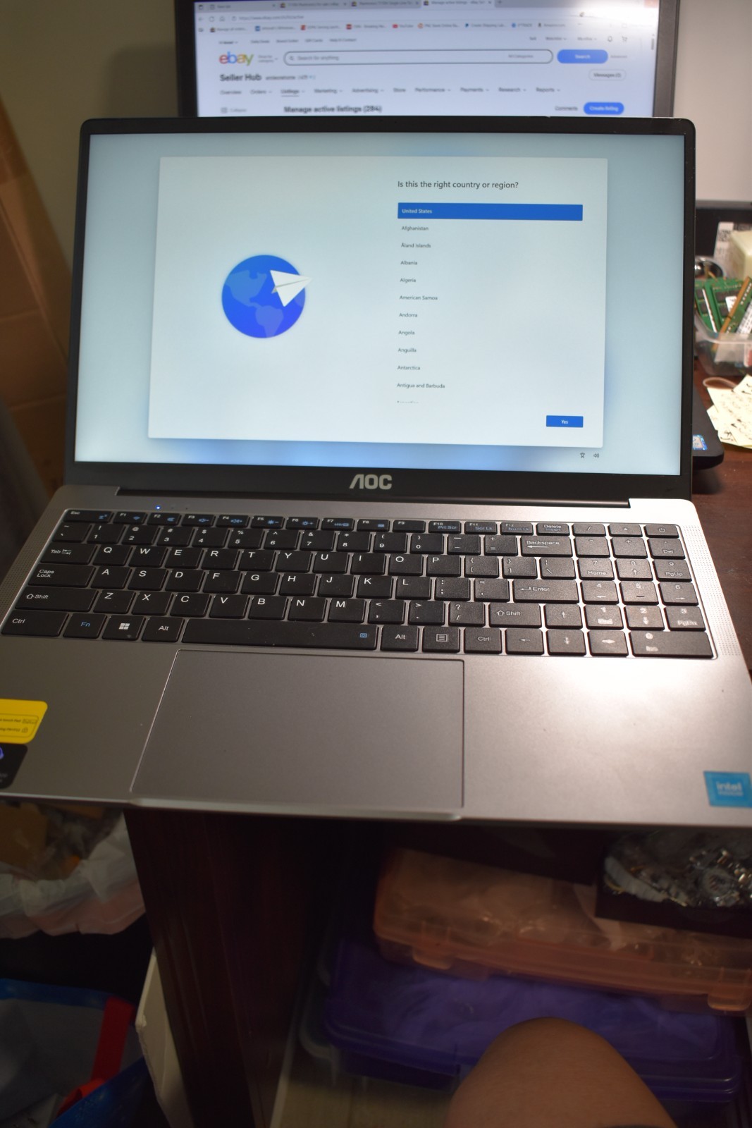NEW OOB AOC Laptop Intel CPU Twin Lake N150 to 3.6Ghz 16GB 512GB NVME Windows 11