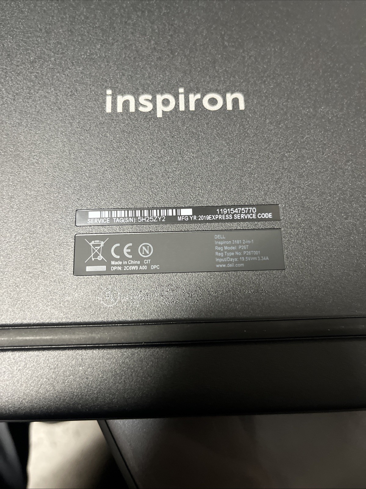 Dell Inspiron 3189 2-in-1 P26T Touch Screen Chromebook 4GB RAM 32GB + Charger
