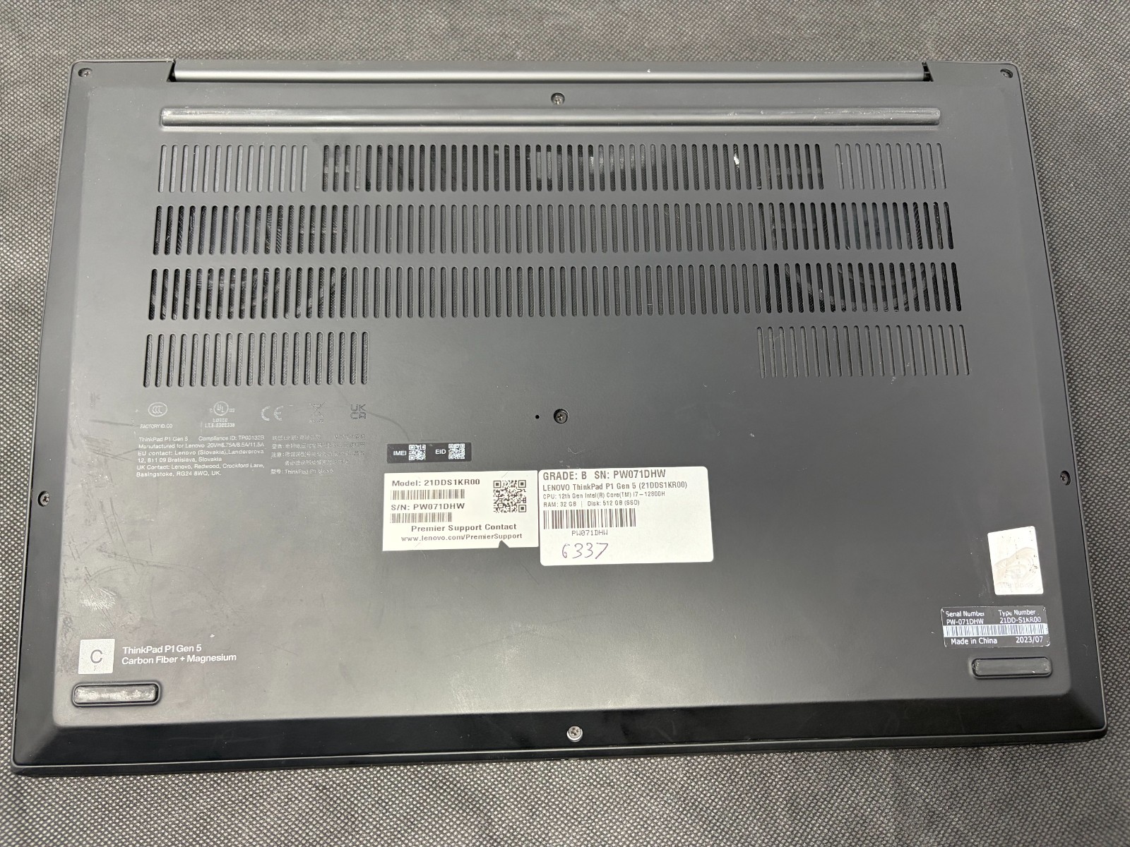 Lenovo ThinkPad P1 Gen 5 4K Intel i7 12800H 32GB RAM 512GB SSD | 8 GB RTX A2000