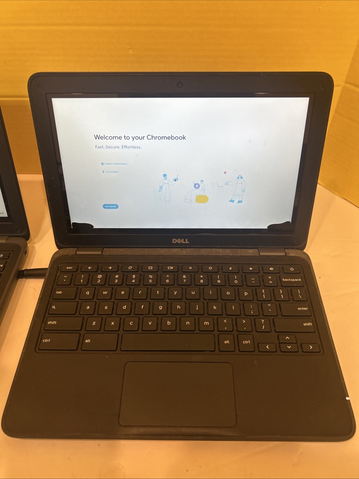 2 Dell Chromebook 3180 Touchscreen ISSUES Chrome OS Tested Working NO Battery