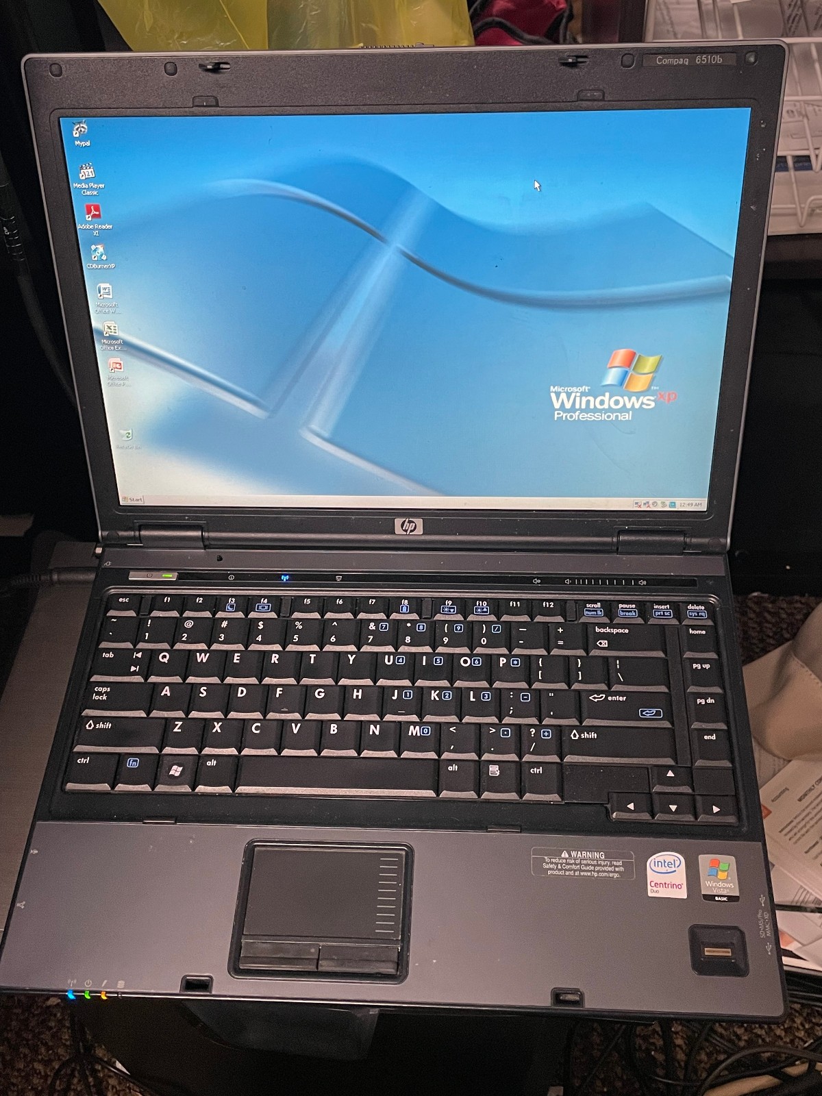 HP Compaq 6510b 14″ Core 2 Duo T7300 2GHz 160GB Windows XP Pro 32-bit DVD/CD-RW