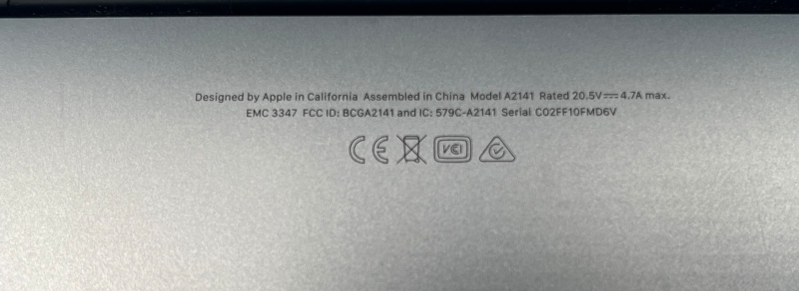 Apple MacBook Pro A2141 16,1 (2019) 16″ 2.40GHz i9-9980HK 32GB 1TB NVME NO OS/AC