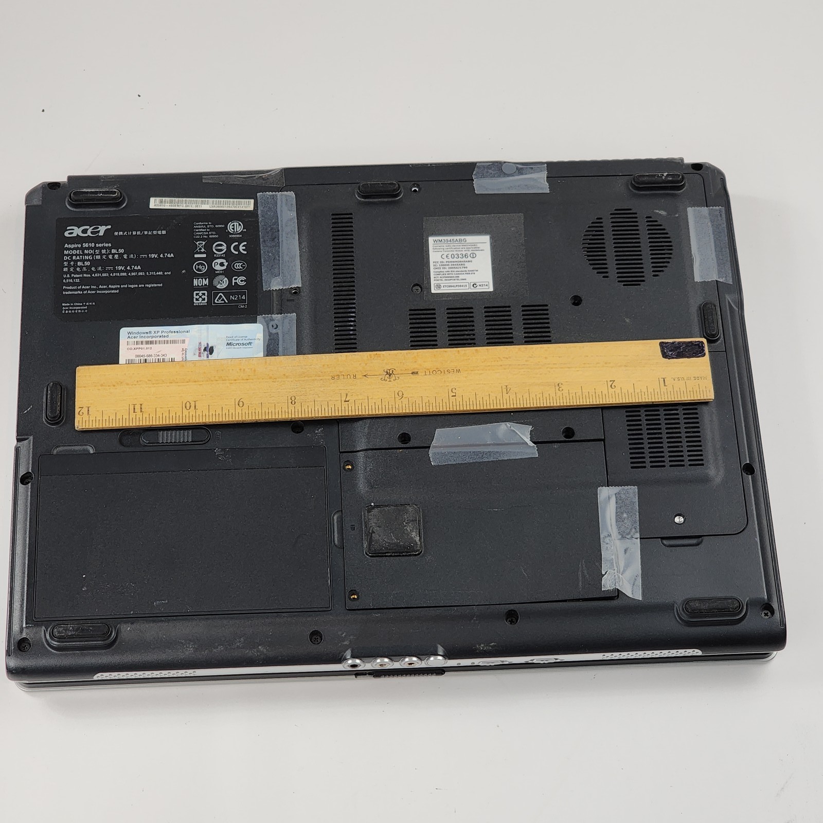 Acer Aspire 5610-4688 Laptop FOR PARTS ONLY 1.6GHz 1.5GB RAM 120GB HDD Win XP