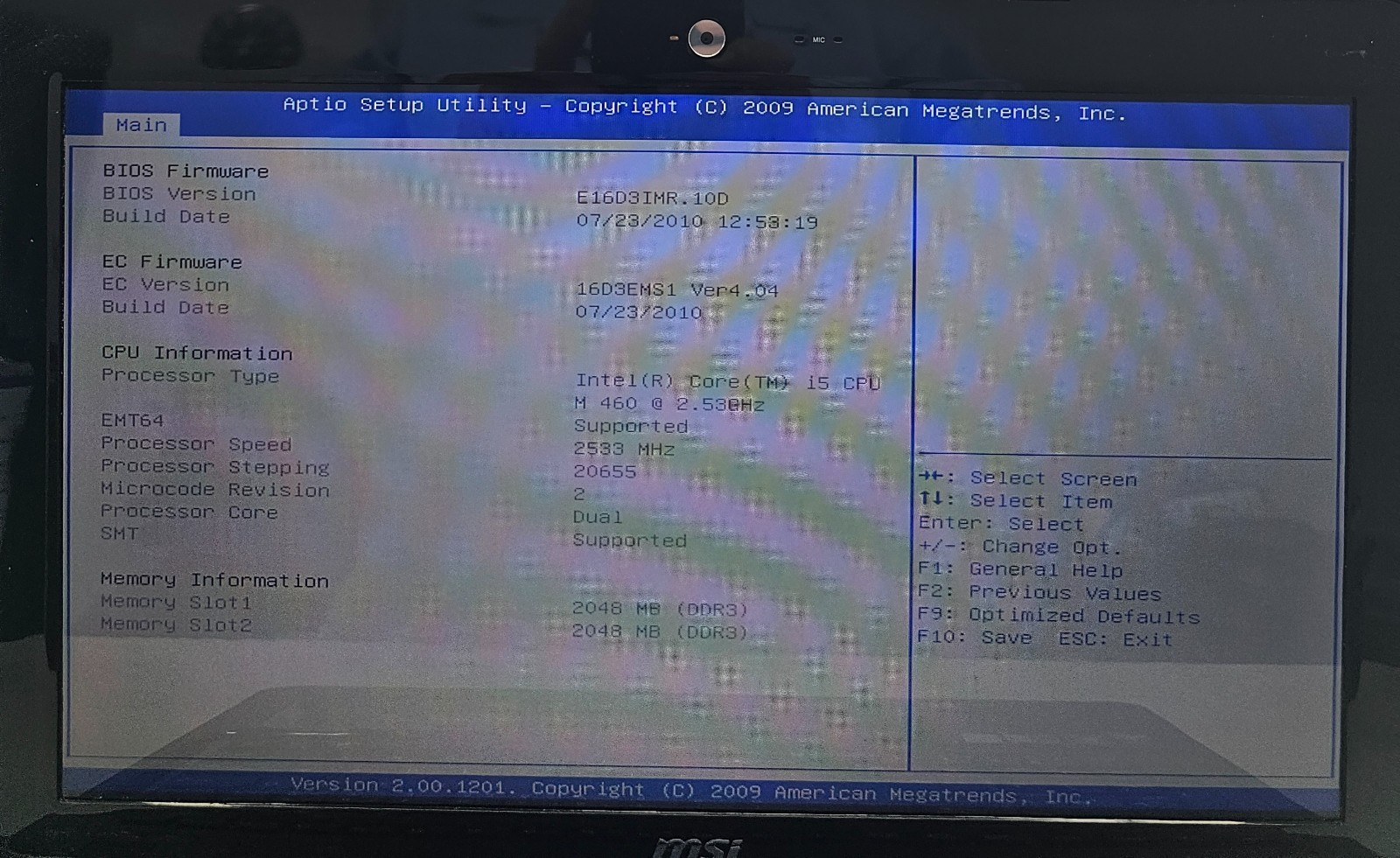 MSI S6000-027US 15.6″ Laptop Intel Core i5-460M 4GB Ram NO HD/OS (FL)