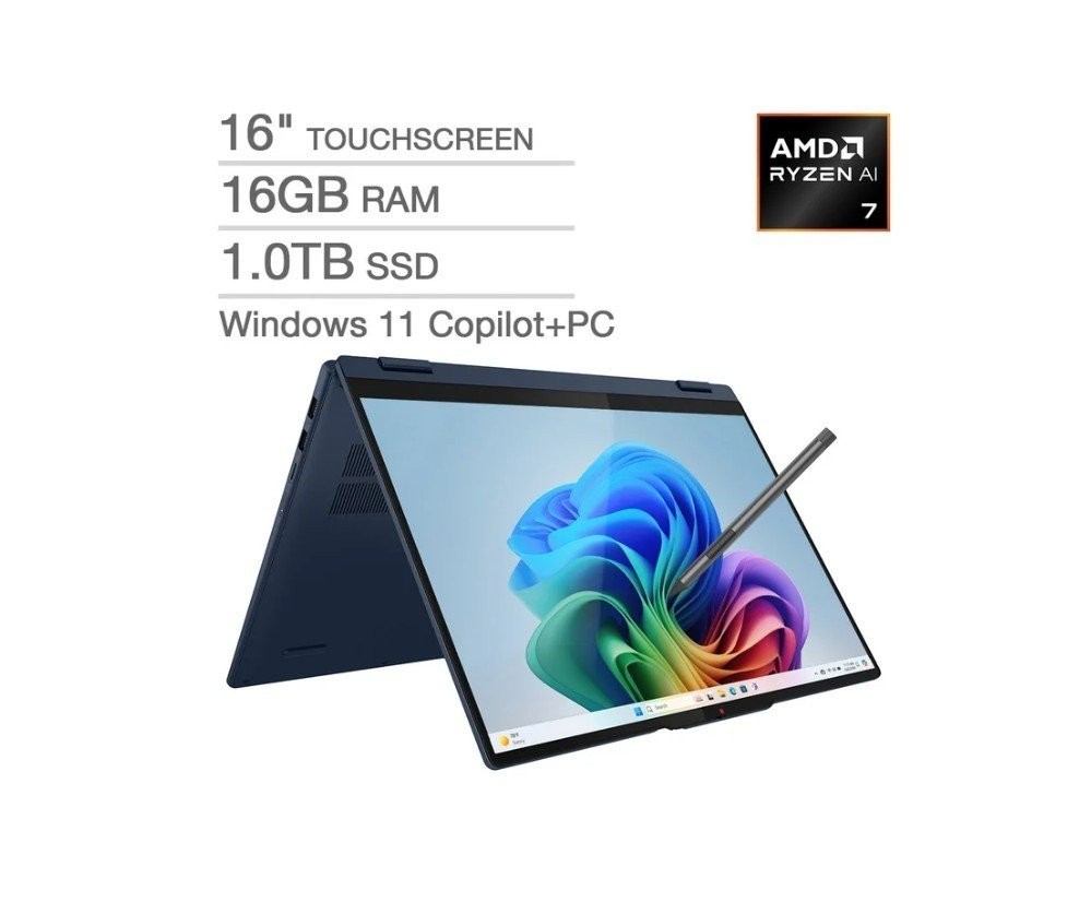 Lenovo IdeaPad 5 16″ 2-in-1 AMD Ryzen AI 7 350 16GB 1TB SSD 83KU0013US Win 11 H