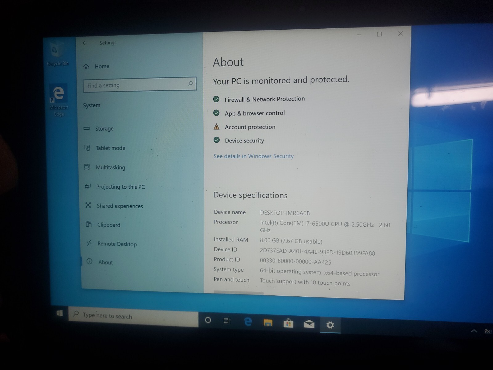 Dell Inspiron 13-7353 i7-6500U 2.50GHz 8gb ram 500gb , parts