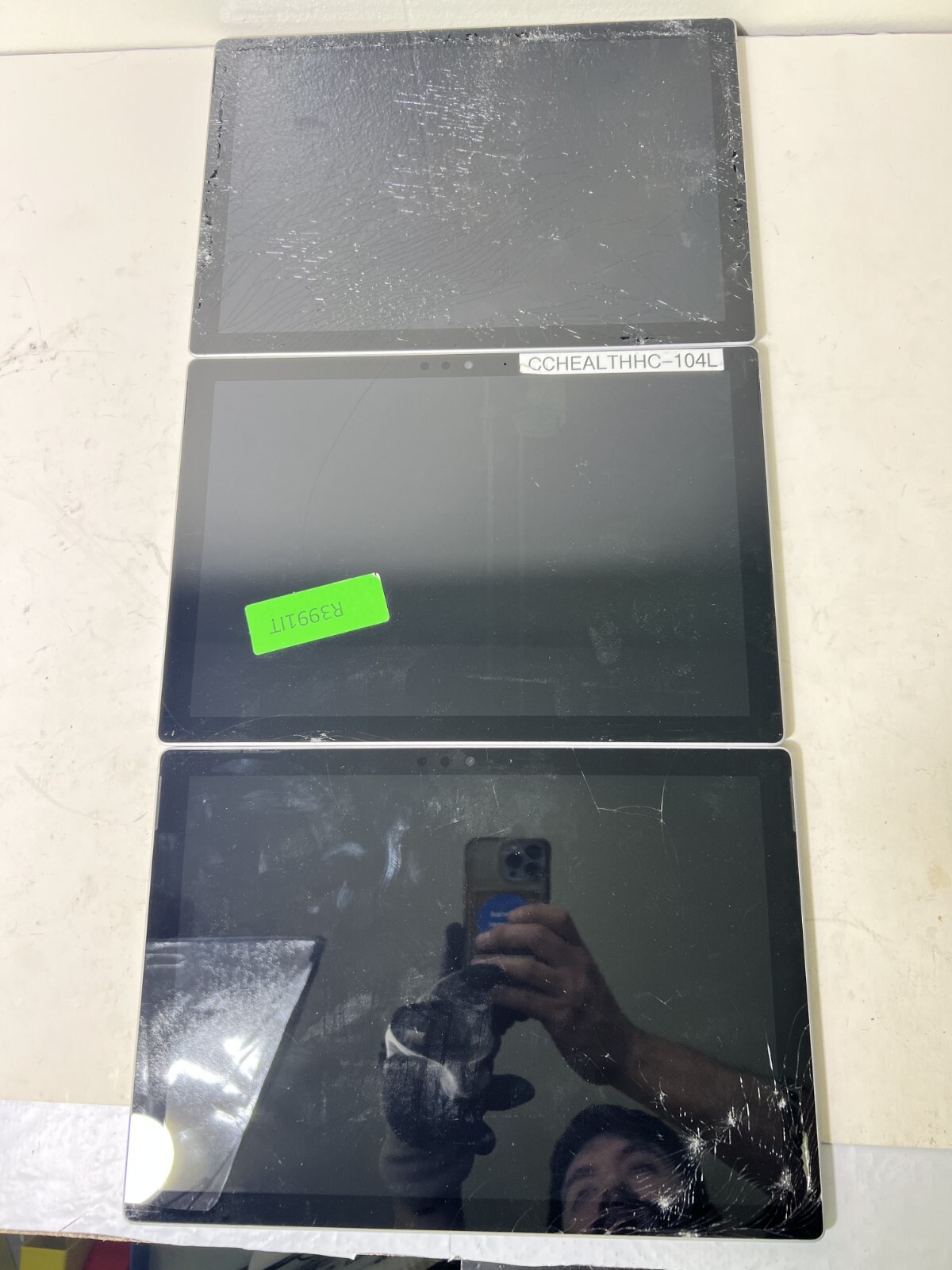 Lot of 3 Microsoft Surface Pro 5 1807 12.3″ 128GB AS-IS For P@rts Repair DRILLED