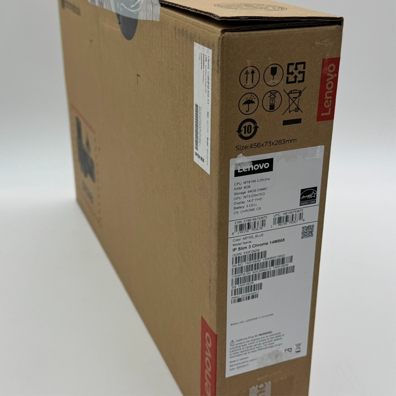 Lenovo IdeaPad Slim 3 Chromebook 14″ FHD MediaTek 8-Core 4GB 64GB Abyss Blue
