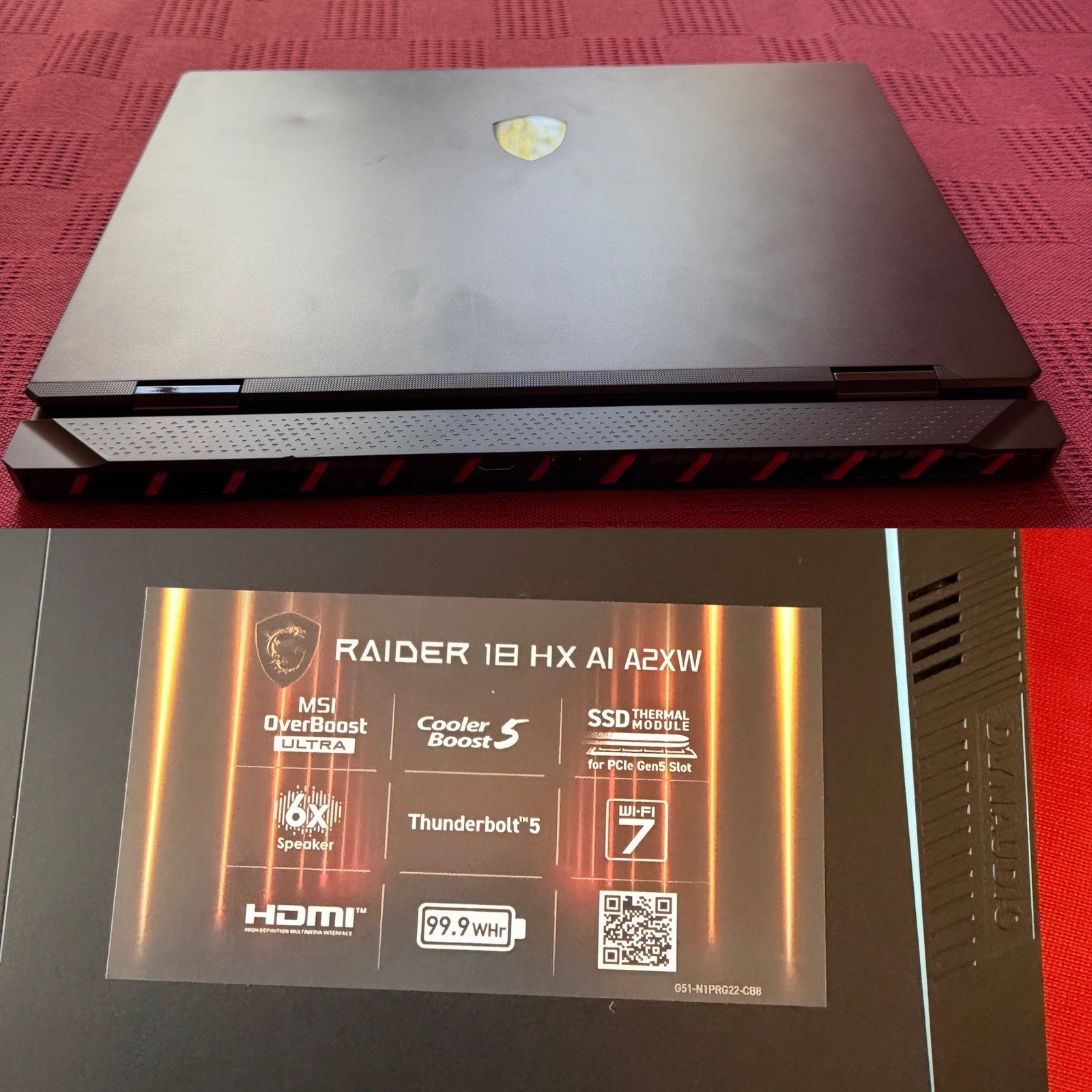 MSI Raider 18” HX AI A2XW Gaming Laptop Ultra 9 64GB RAM 2TB SSD *Minor Dent*