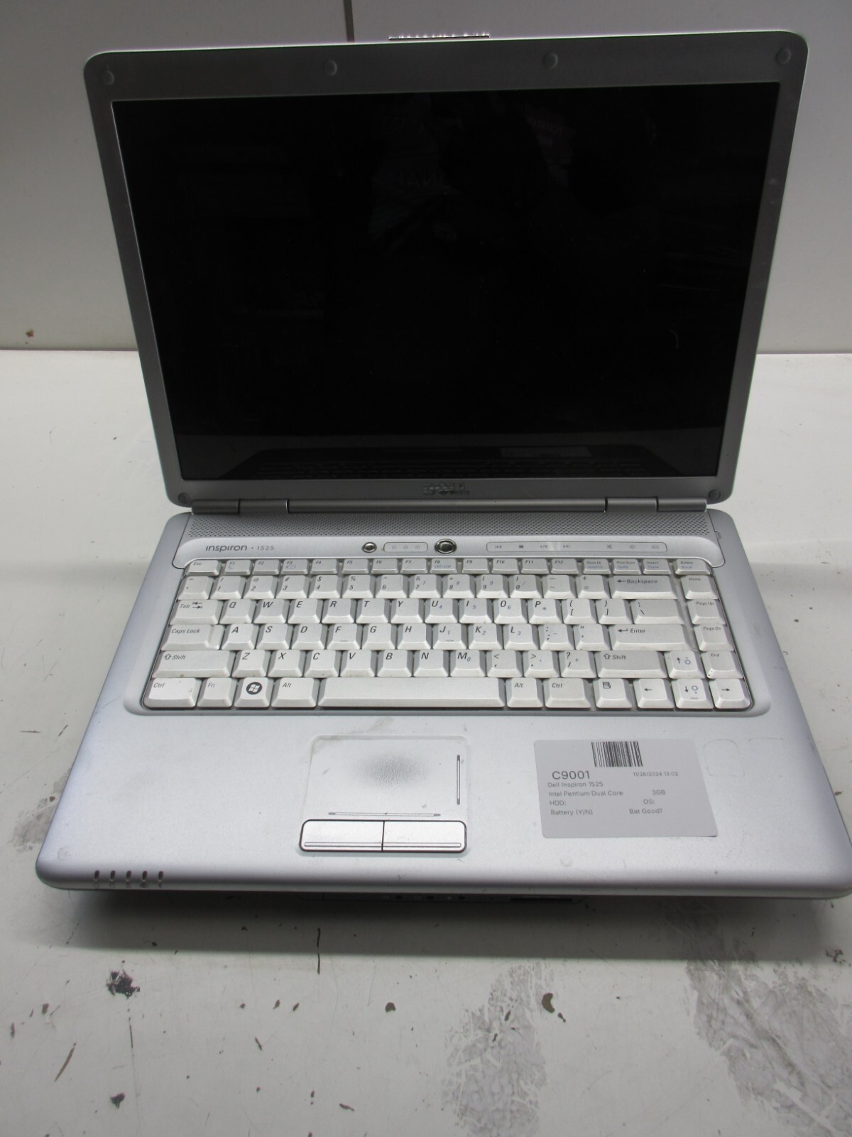 Dell Inspiron 1525 Laptop Intel Pentium Dual Core 1.86GHz 3GB NO HDD No Batt