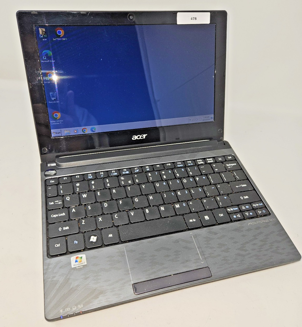 Acer Aspire One D260-2380 10.1″ Netbook N450 • 2GB • 160GB, Win 7 Starter S1 478