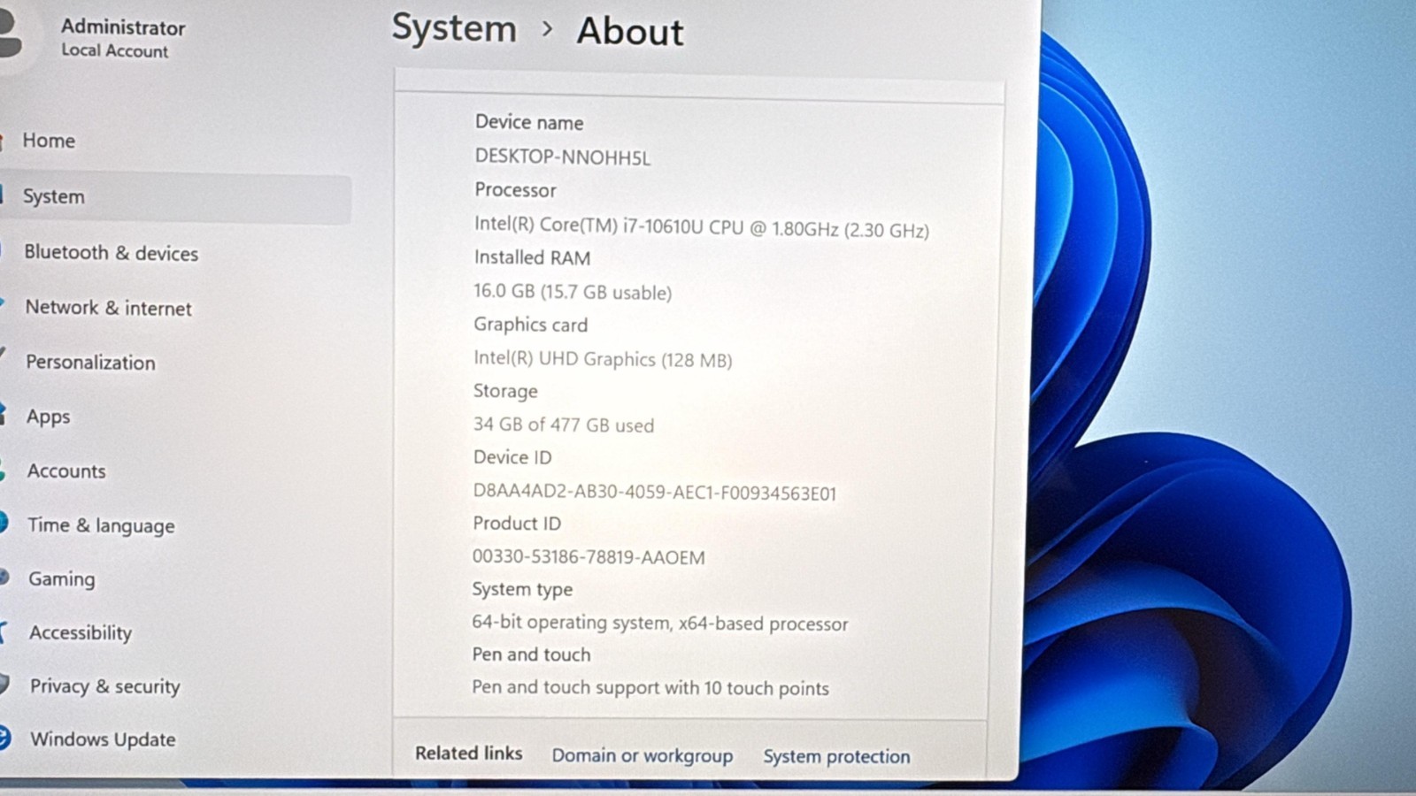 Dell Latitude 7410 14″FHD Laptop,i7-10610U-16GB RAM,512GB M2,Win 11 Pro .
