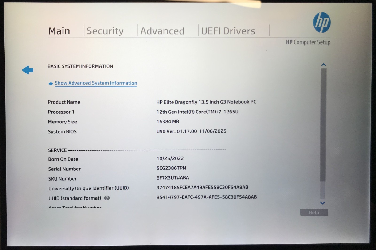 HP Elite Dragonfly G3 13.5″ Touch Laptop i7-1265U 16GB RAM 512GB NVMe, As Is