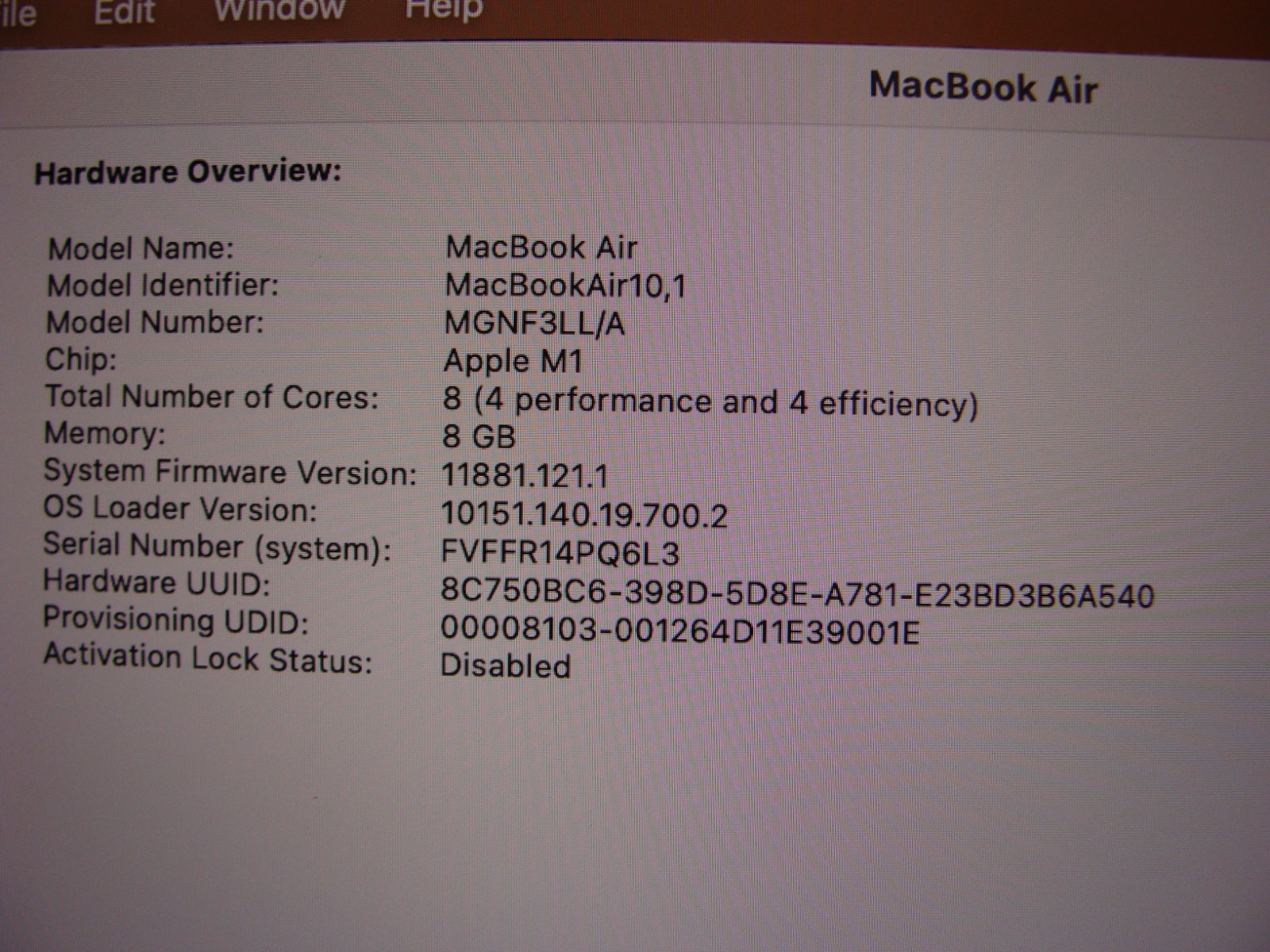 Apple MacBook Air A2337 MGN63LL/A 13.3″ M1 (2020) 8CPU/7GPU 8GB 128GB SSD +PA
