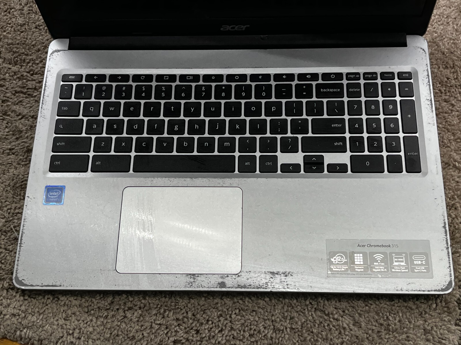 Acer N19Q3 ChromeBook CB315-3H Series No Power Cord PARTS/REPAIR 903731