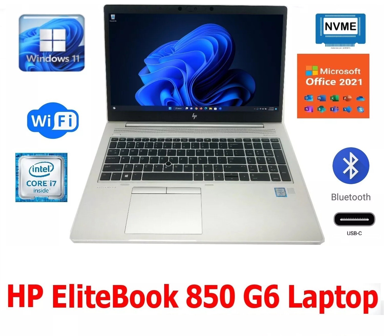 HP EliteBook 850 G6 i7 8GB 16GB 32GB 64G RAM 128GB 256GB 512GB 1TB SSD Win 10P