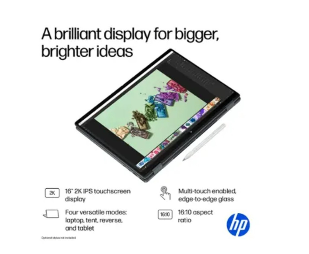 HP – OmniBook X Flip 2-in-1 – Copilot+ PC – 16″ 2K Touch-Screen Laptop – Intel C