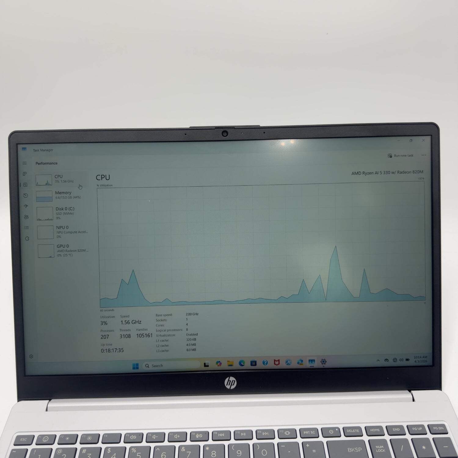 HP OmniBook 3 15-FN0105DX 15.6″ Ryzen AI 5 330 2.0 16GB RAM 512GB SSD