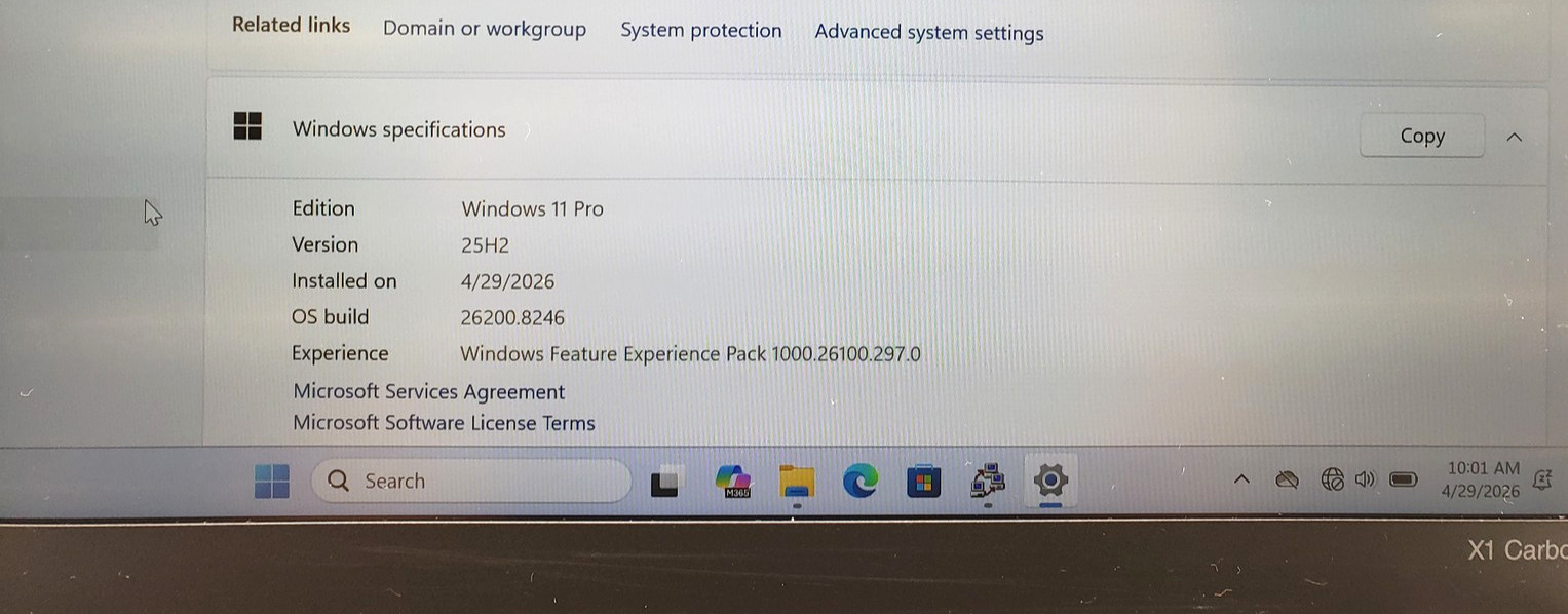 Lenovo ThinkPad X1 Carbon Gen 5 i7-6500U 8GB RAM 128GB SSD 14″ Win 11 Pro Laptop