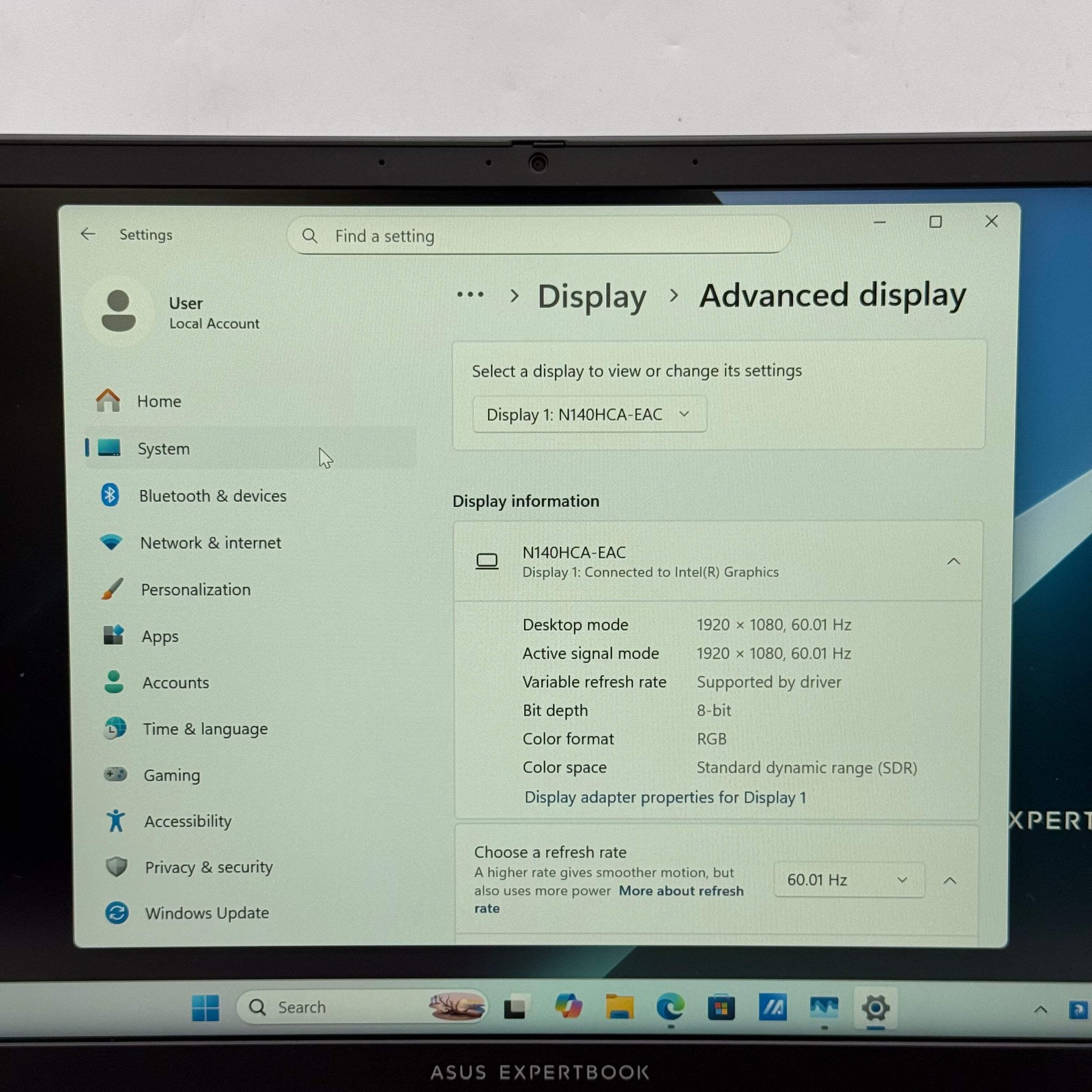 Asus Expertbook B1403CTA 14″ N150 0.8GHz 4GB RAM 128GB SSD