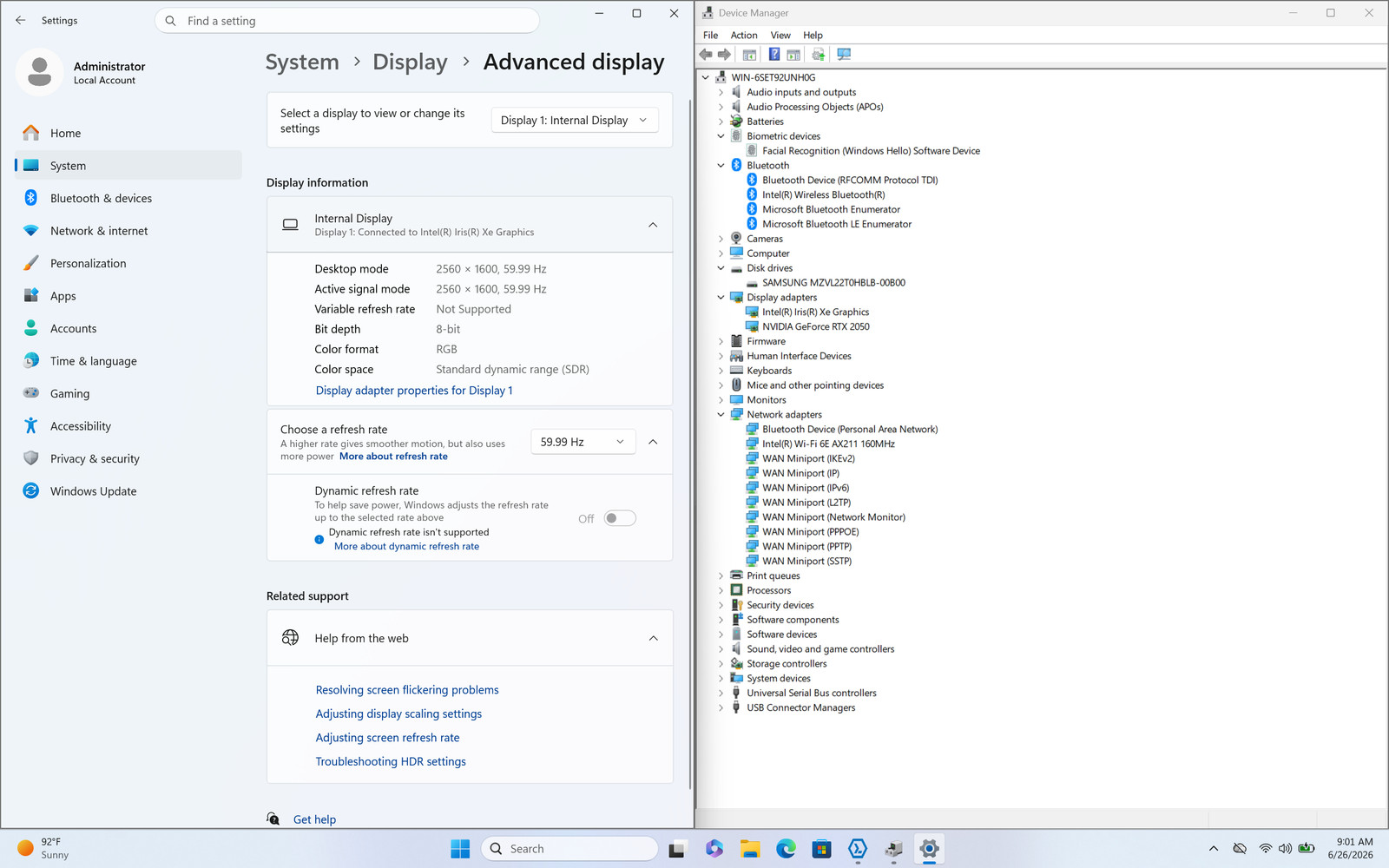 LG gram 16Z90Q-R.APB9U1 16″ 2560 x 1600 I7-1260P 2TB SSD 32GB W11P GeForce RTX