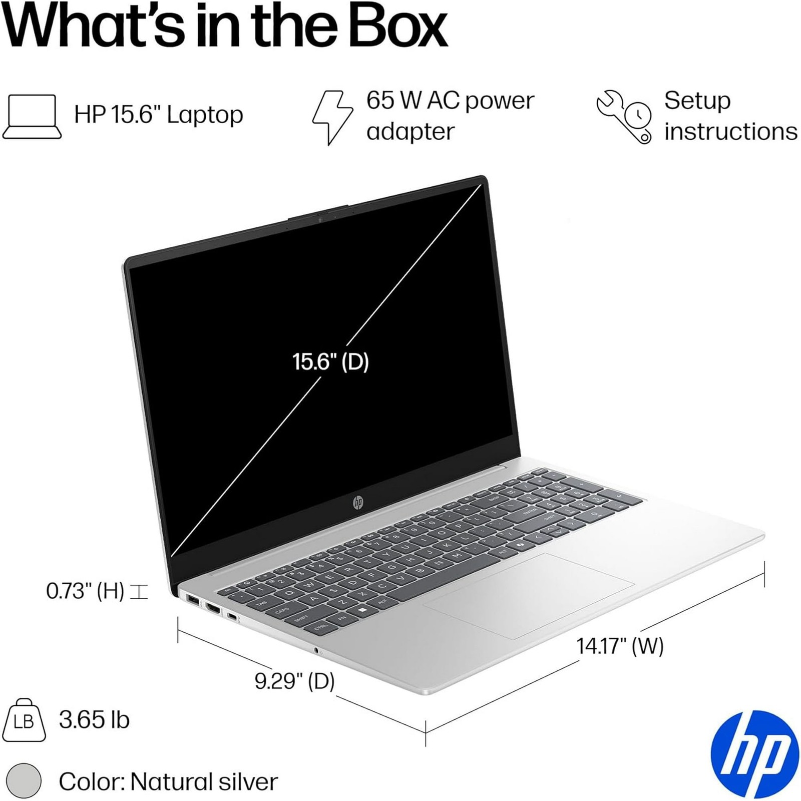 New HP 15.6″ FHD IPS Touchscreen Intel Ultra 5-125H/16GB/512GB SSD Laptop Silver
