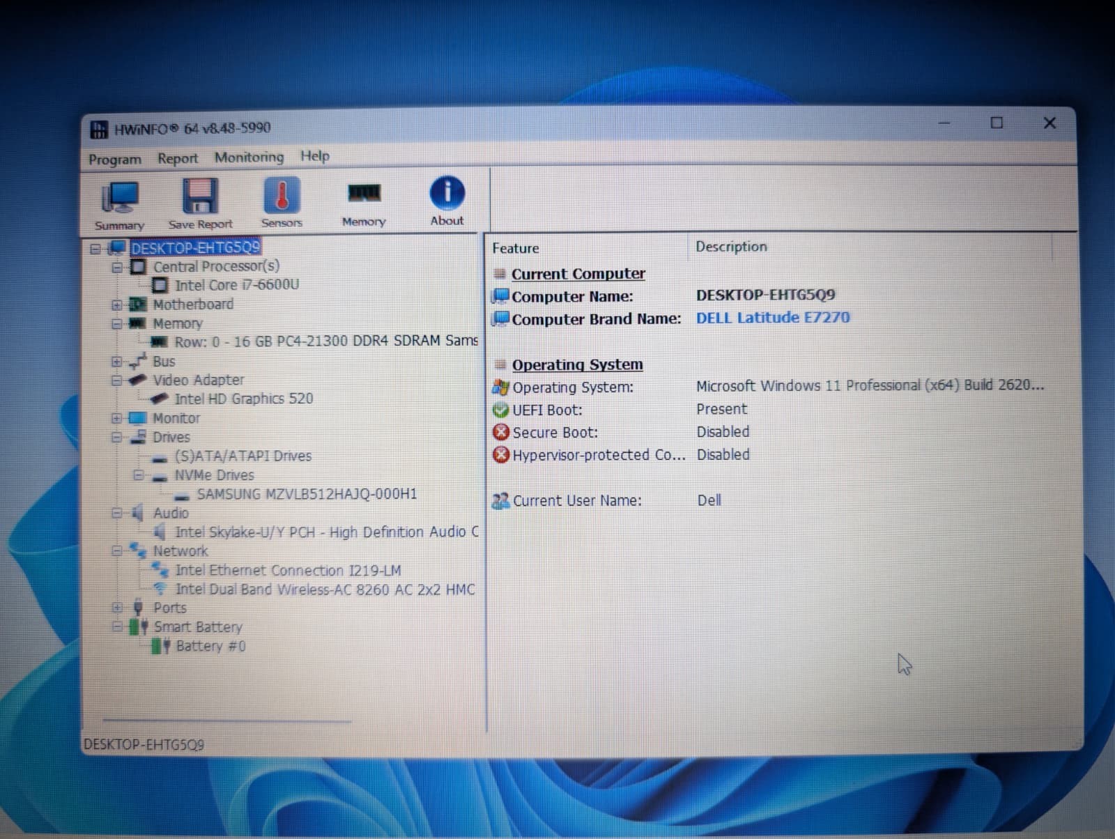 Dell Latitude E7270 | i7 6th Gen 16GB RAM 512GB NVMe SSD | HD Backlit FPS Win 11