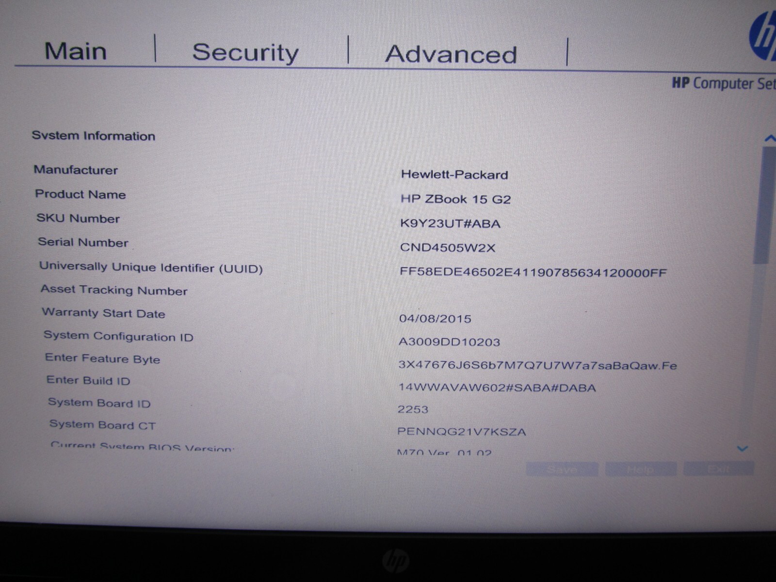 HP ZBook 15 G2 Laptop Computer Intel Core i5-4210M 2.60GHz 8GB RAM NO HDD AS IS