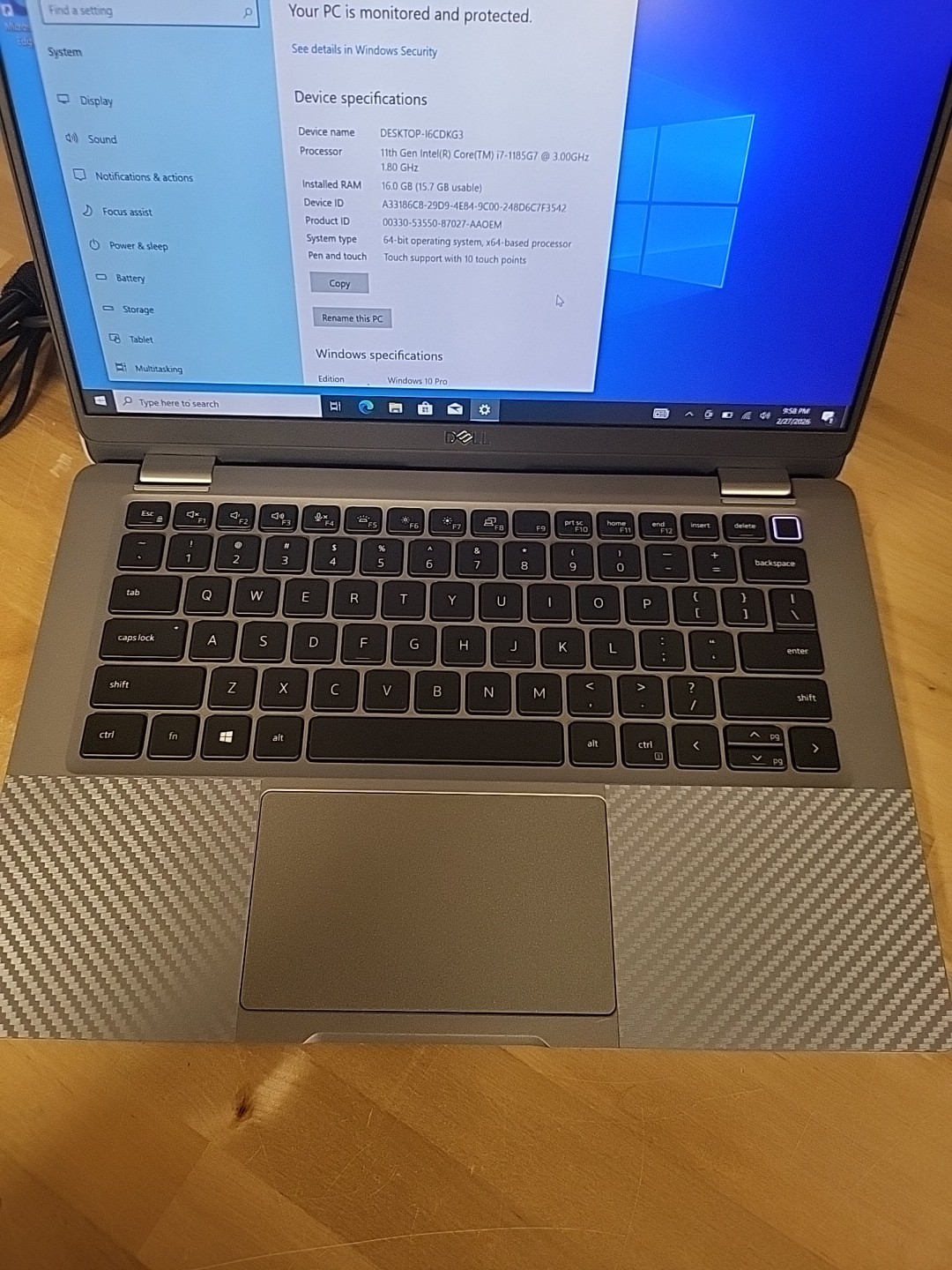 Dell latitude 5320 i7-1185g7 16ram windows 10 pro 476gb storage –